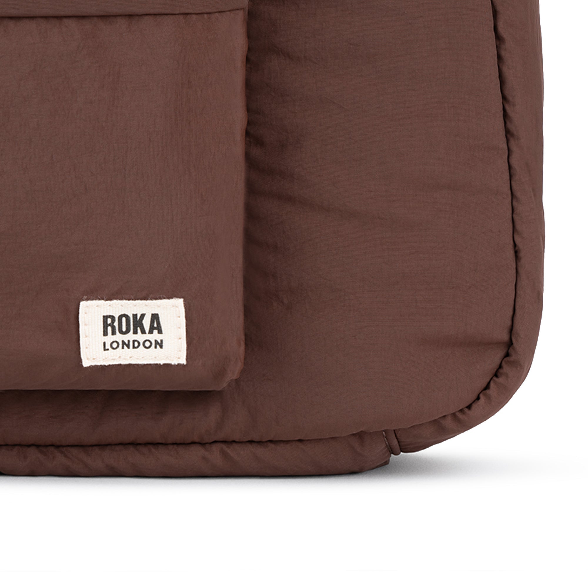 ROKA Belsize Chocolate Medium Recycled Taslon Bag