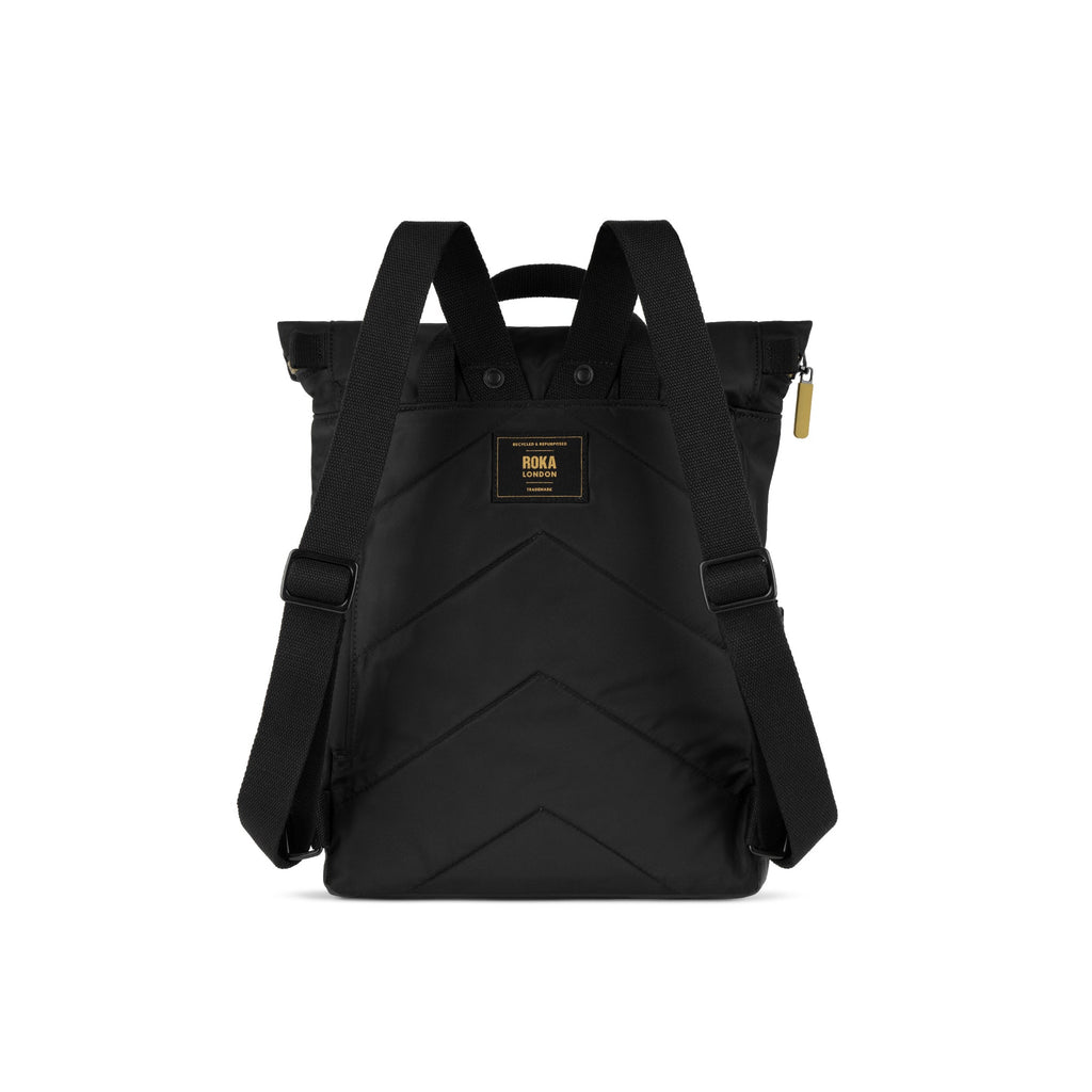 ROKA Canfield B Gold Label Black Medium Recycled Nylon Bag