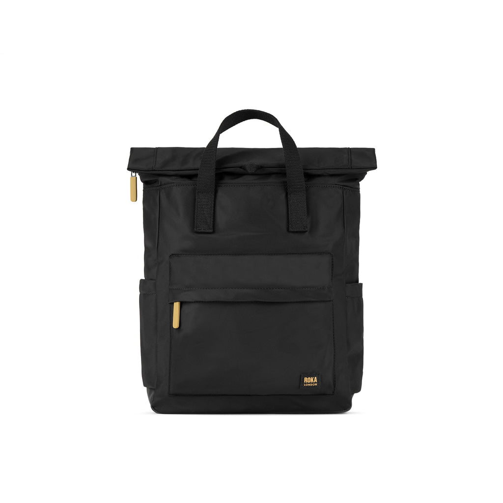 ROKA Canfield B Gold Label Black Medium Recycled Nylon Bag
