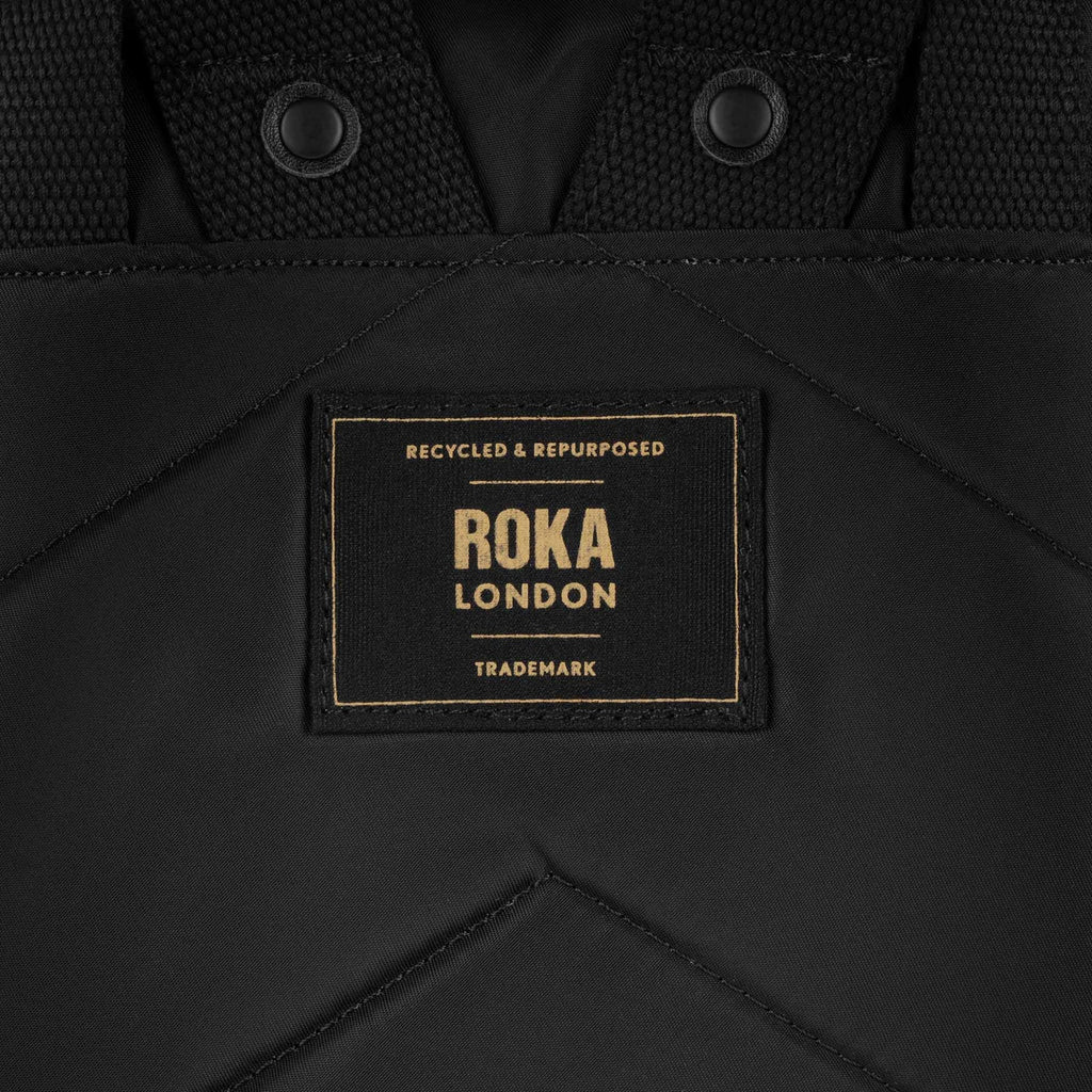 ROKA Canfield B Gold Label Black Medium Recycled Nylon Bag
