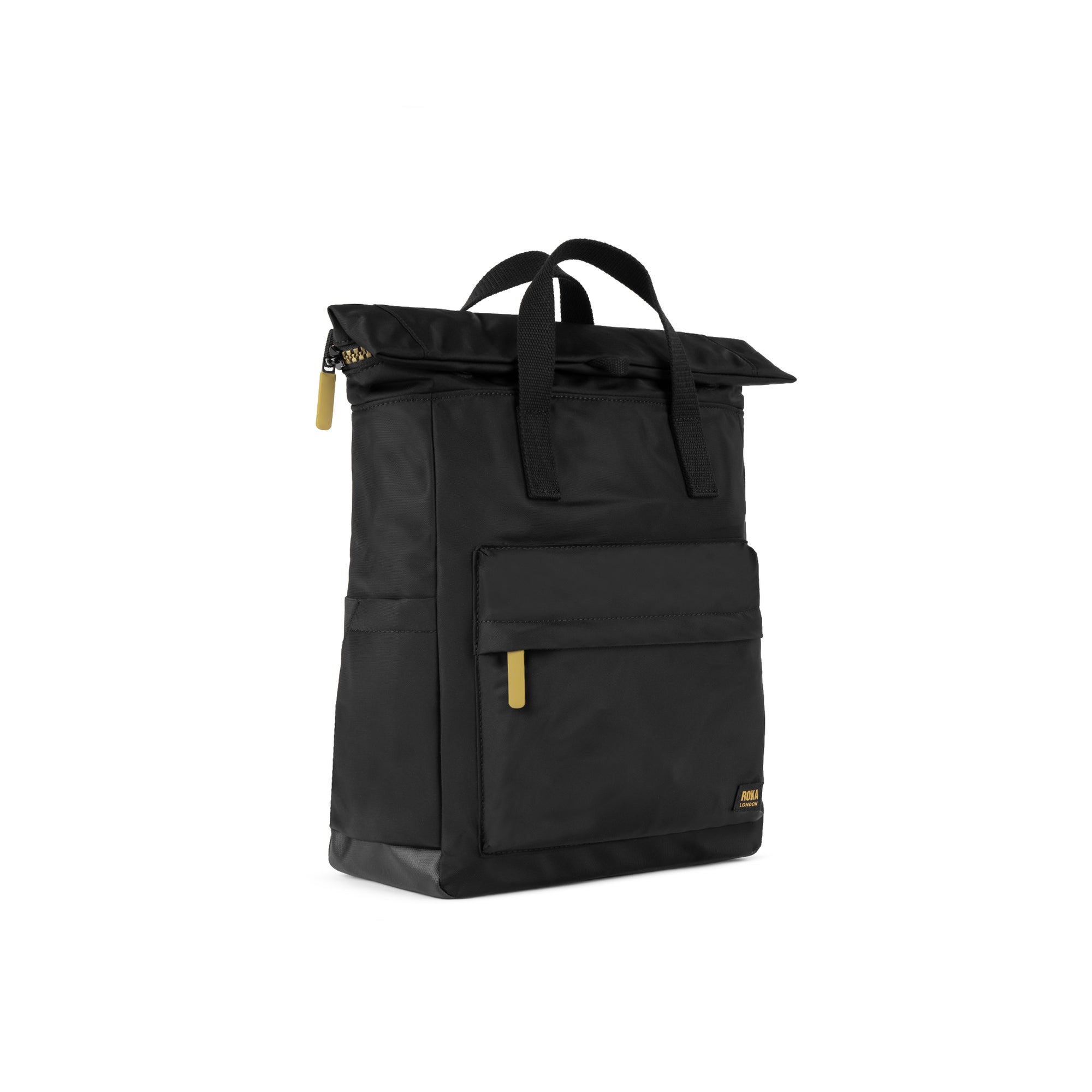 ROKA Canfield B Gold Label Black Medium Recycled Nylon Bag