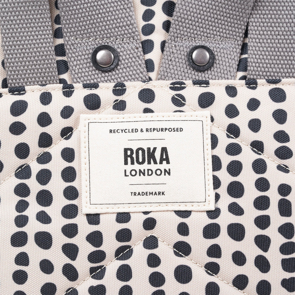 ROKA Canfield B Linear Dot Medium Recycled Canvas Bag