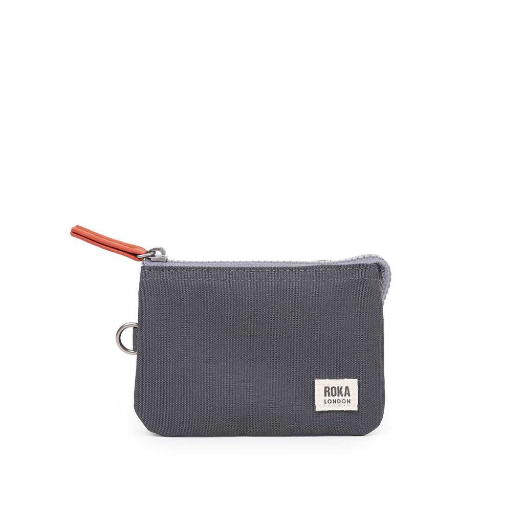 ROKA Carnaby Faded Black Small Recycled Canvas Purse