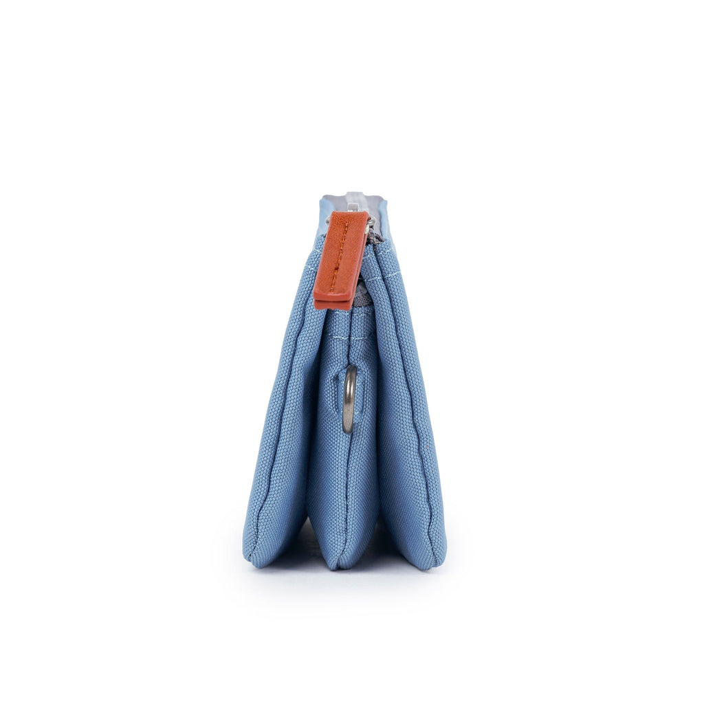 ROKA Carnaby Retro Blue Small Recycled Canvas Purse
