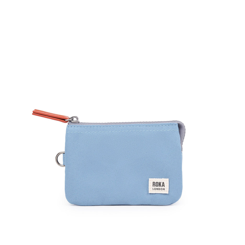 ROKA Carnaby Retro Blue Small Recycled Canvas Purse