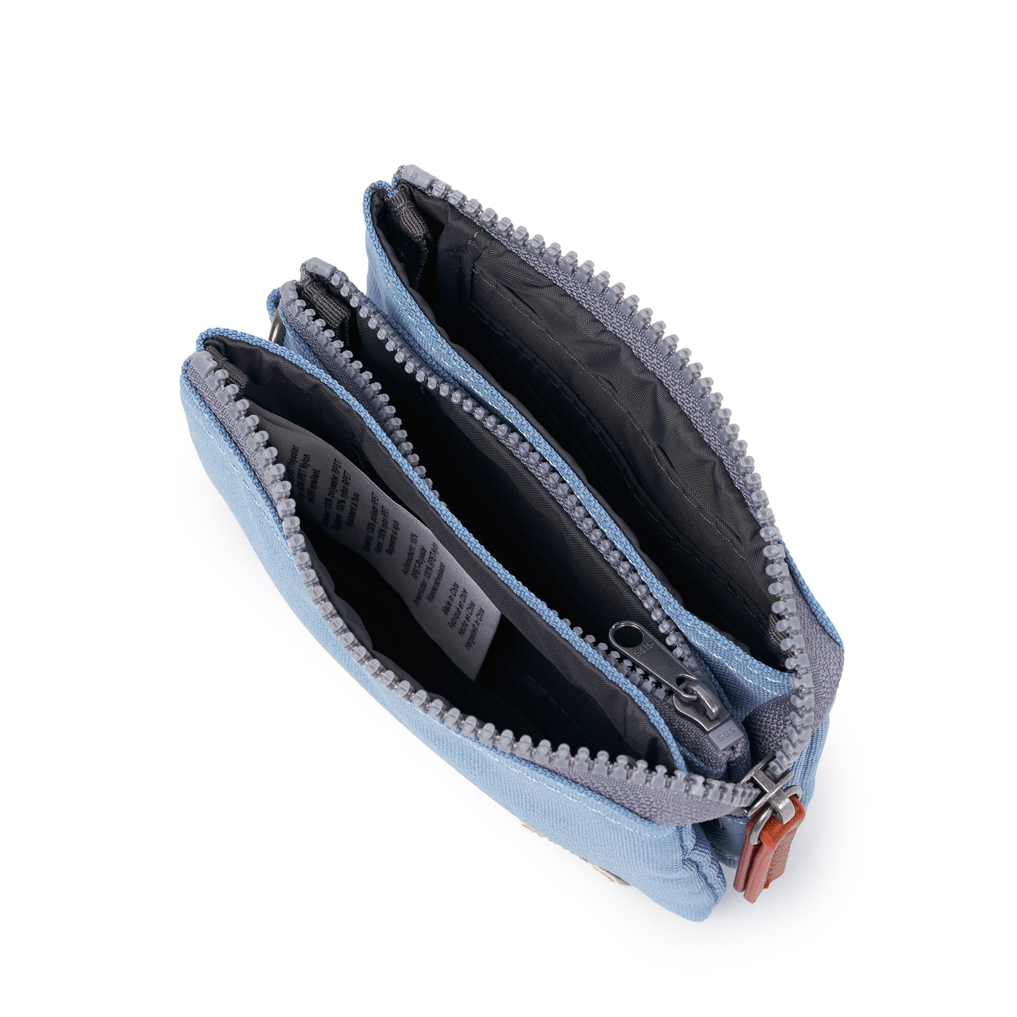 ROKA Carnaby Retro Blue Small Recycled Canvas Purse