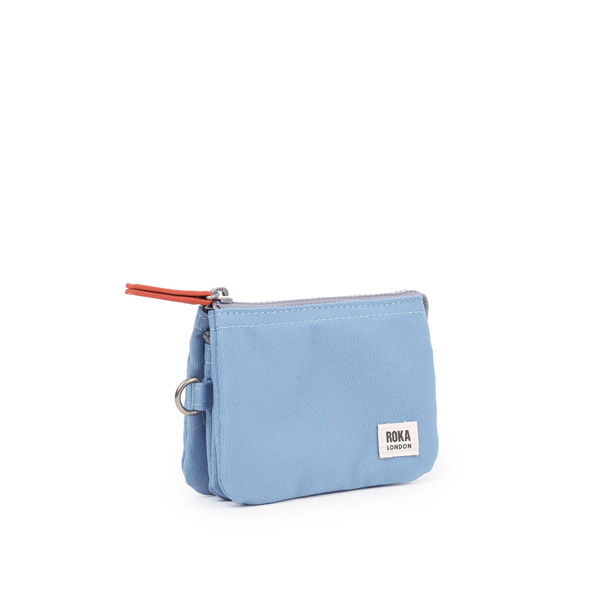 ROKA Carnaby Retro Blue Small Recycled Canvas Purse