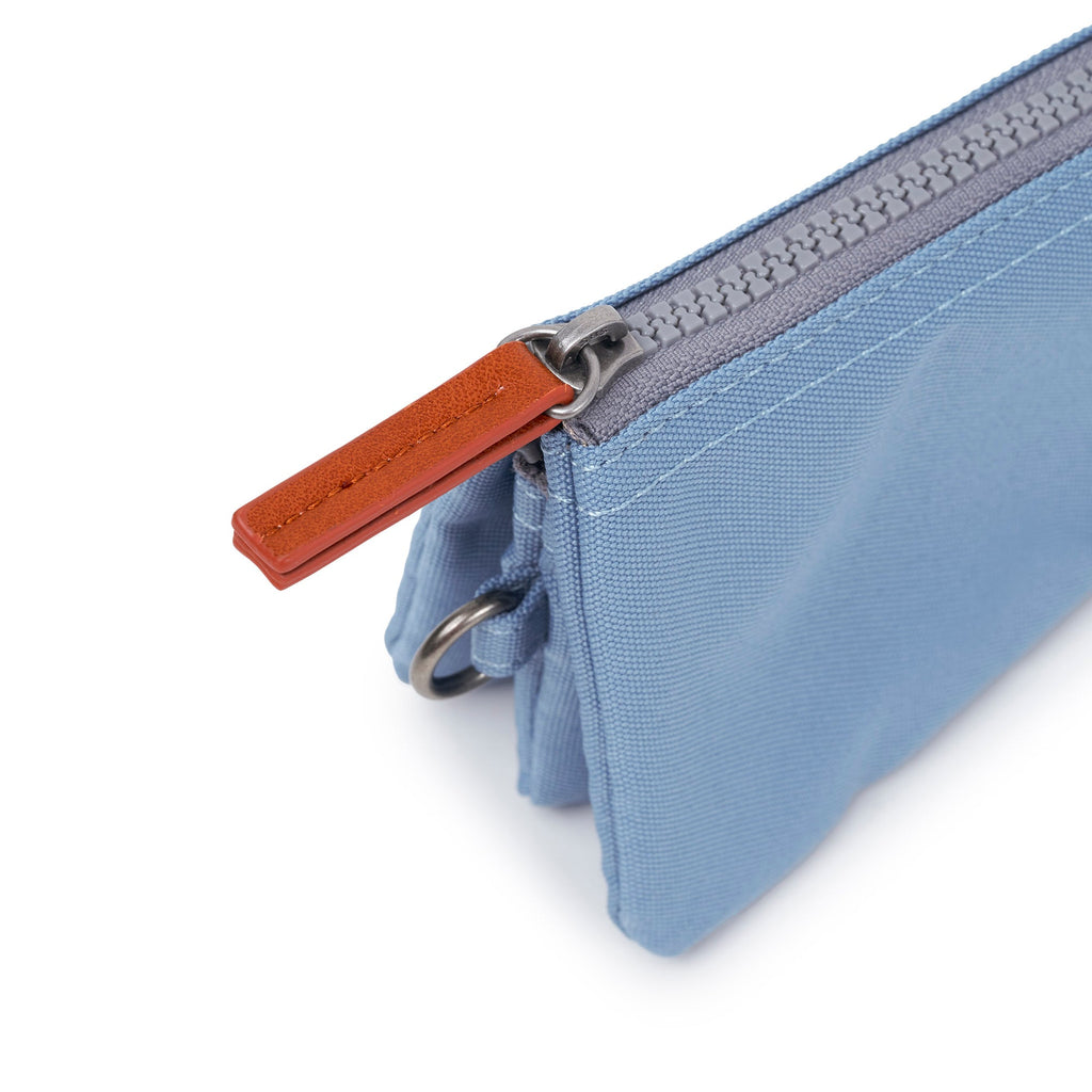 ROKA Carnaby Retro Blue Small Recycled Canvas Purse