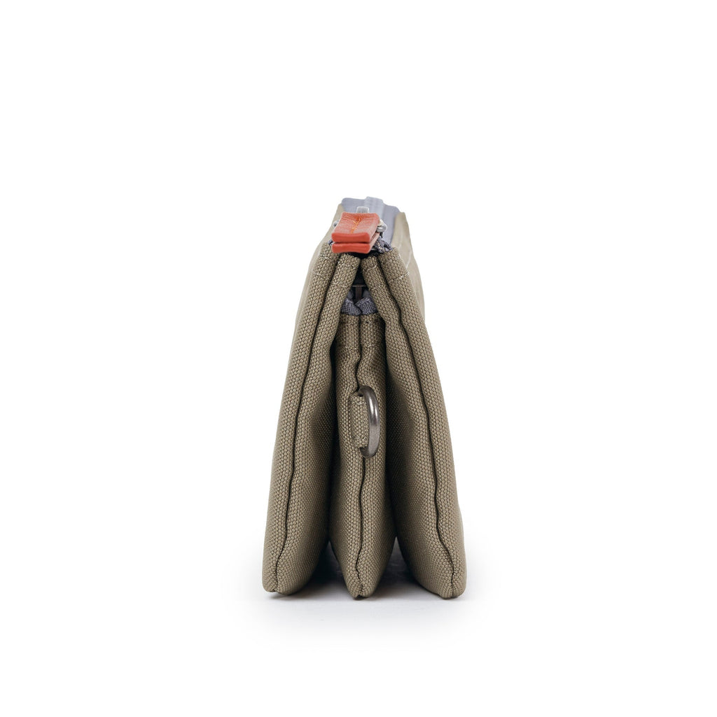 ROKA Carnaby Taupe Small Recycled Canvas Purse