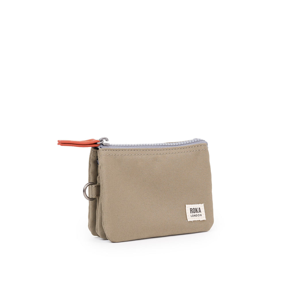 ROKA Carnaby Taupe Small Recycled Canvas Purse