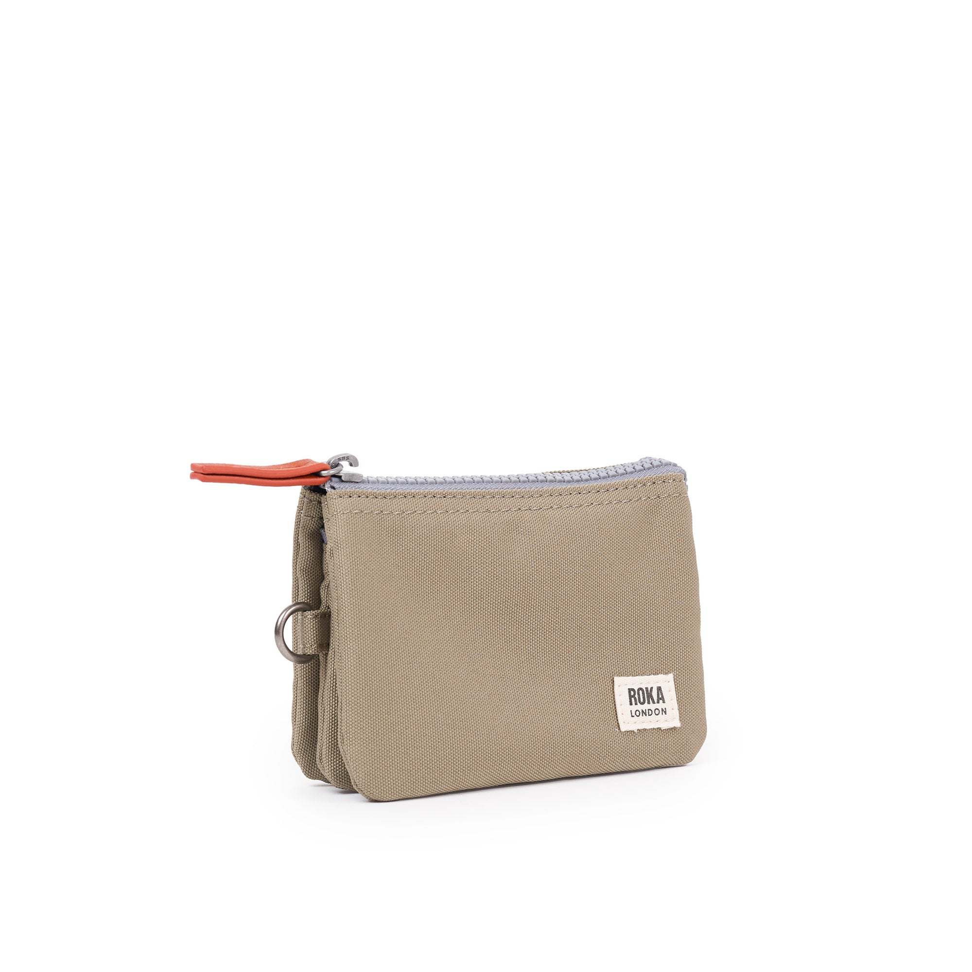 ROKA Carnaby Taupe Small Recycled Canvas Purse