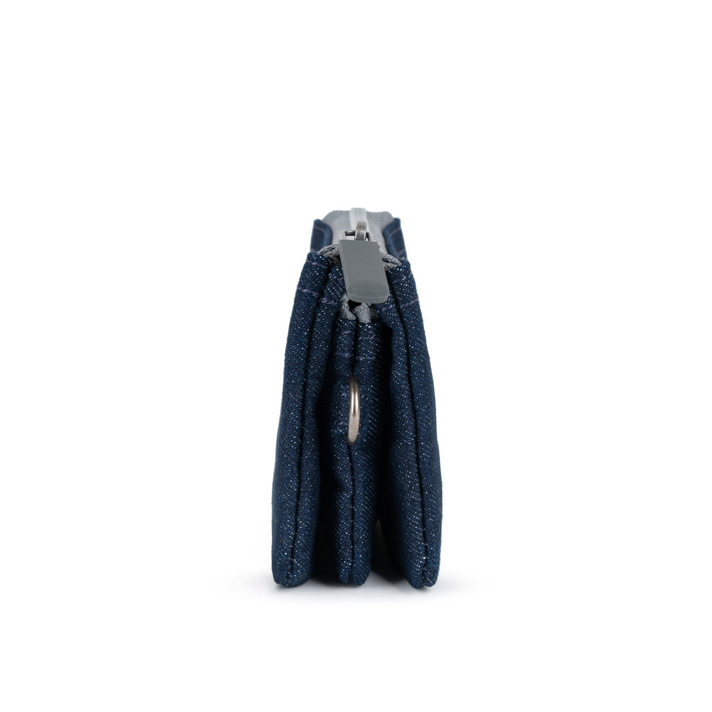 ROKA Carnaby Dark Denim Small Recycled Canvas Purse