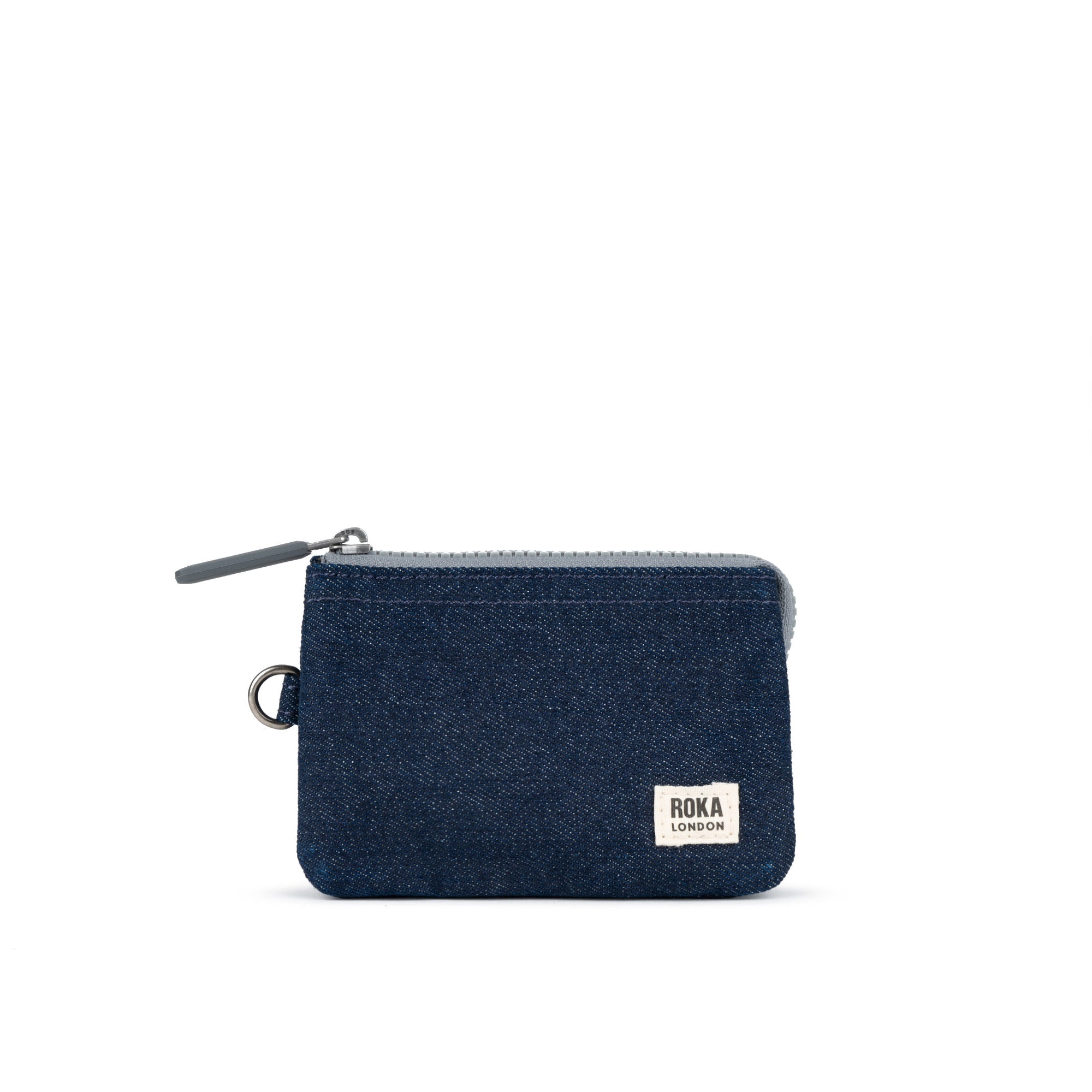 ROKA Carnaby Dark Denim Small Recycled Canvas Purse