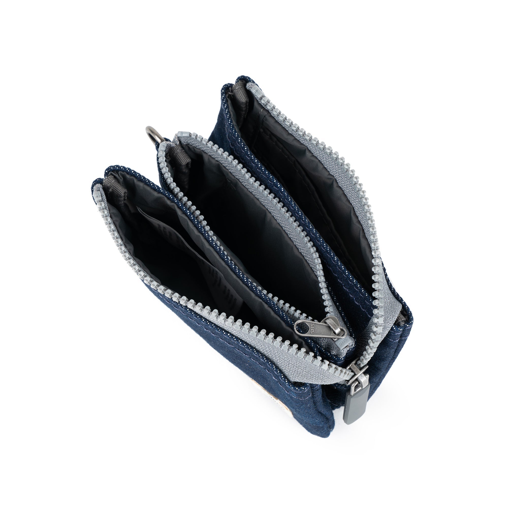 ROKA Carnaby Dark Denim Small Recycled Canvas Purse