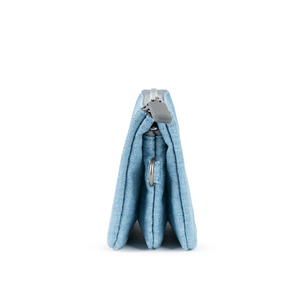 ROKA Carnaby Light Denim Small Recycled Canvas Purse