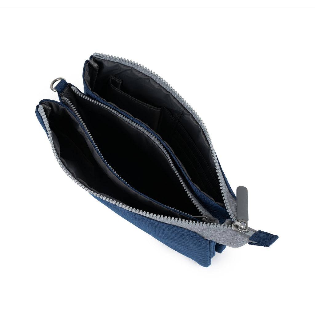 ROKA Carnaby Crossbody XL Crisp Blue Recycled Canvas Bag