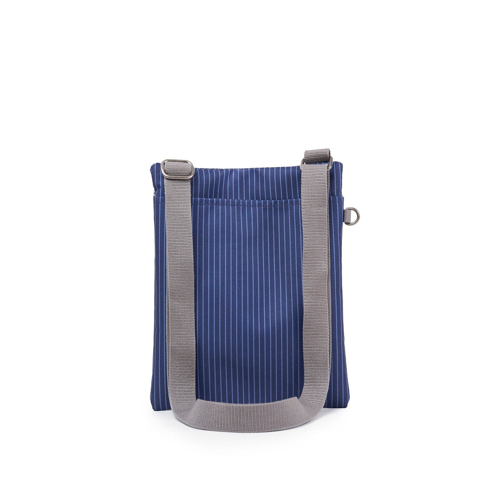 ROKA Chelsea B Dark Denim Pinstripe Recycled Nylon Bag