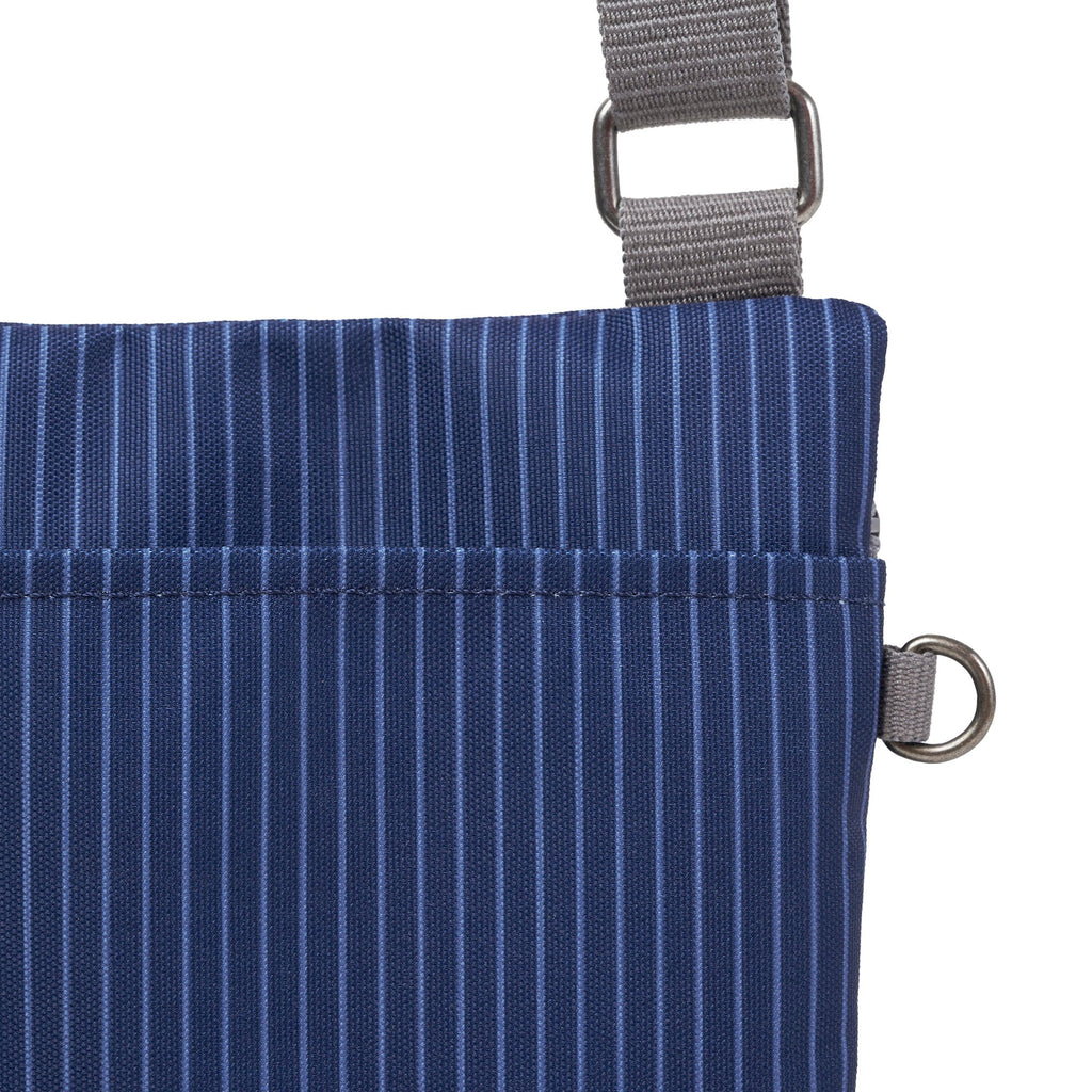 ROKA Chelsea B Dark Denim Pinstripe Recycled Nylon Bag