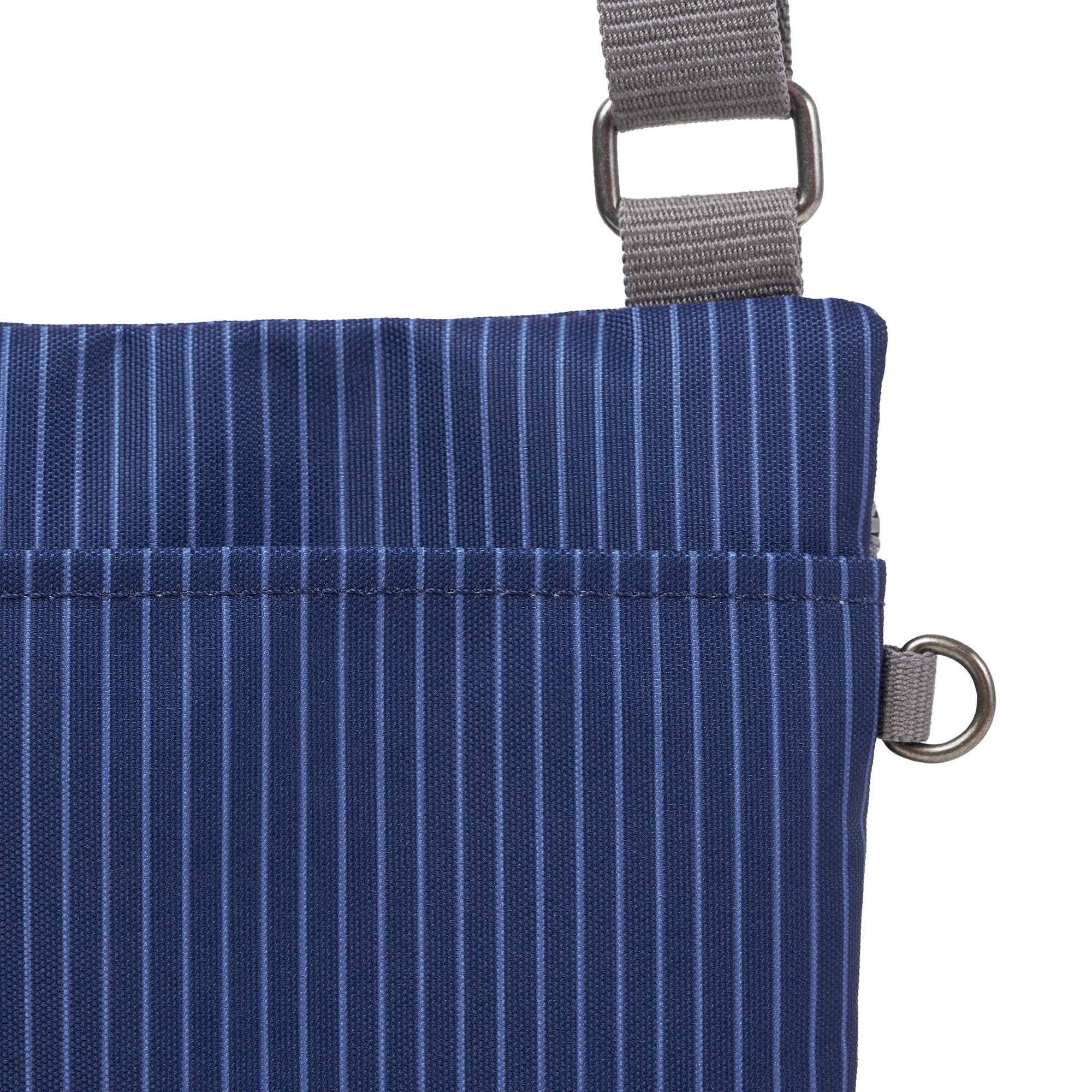 ROKA Chelsea B Dark Denim Pinstripe Recycled Nylon Bag