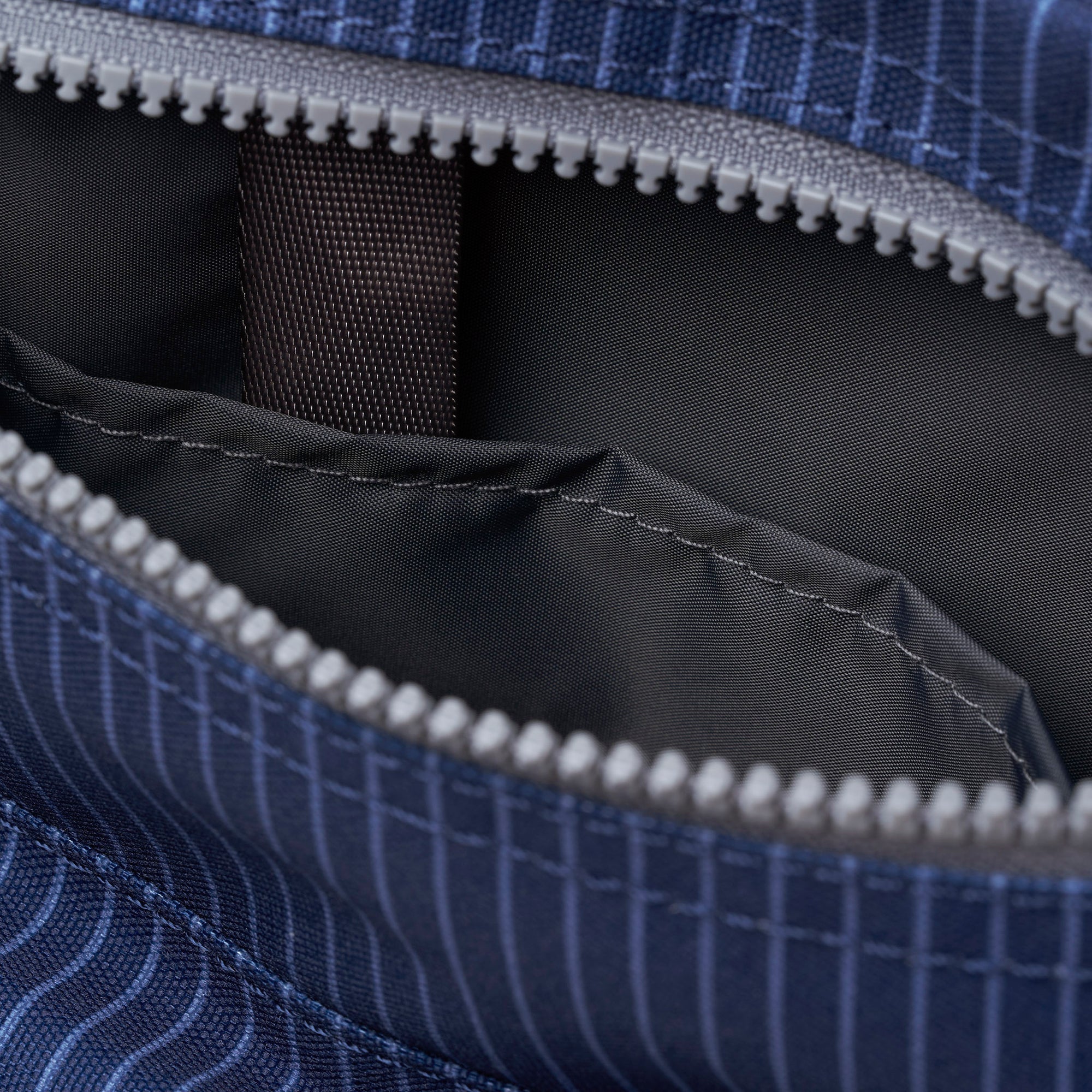 ROKA Chelsea B Dark Denim Pinstripe Recycled Nylon Bag