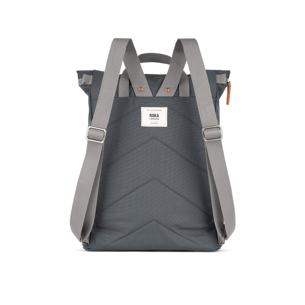 ROKA Finchley A Faded Black Large Recycled Canvas Bag