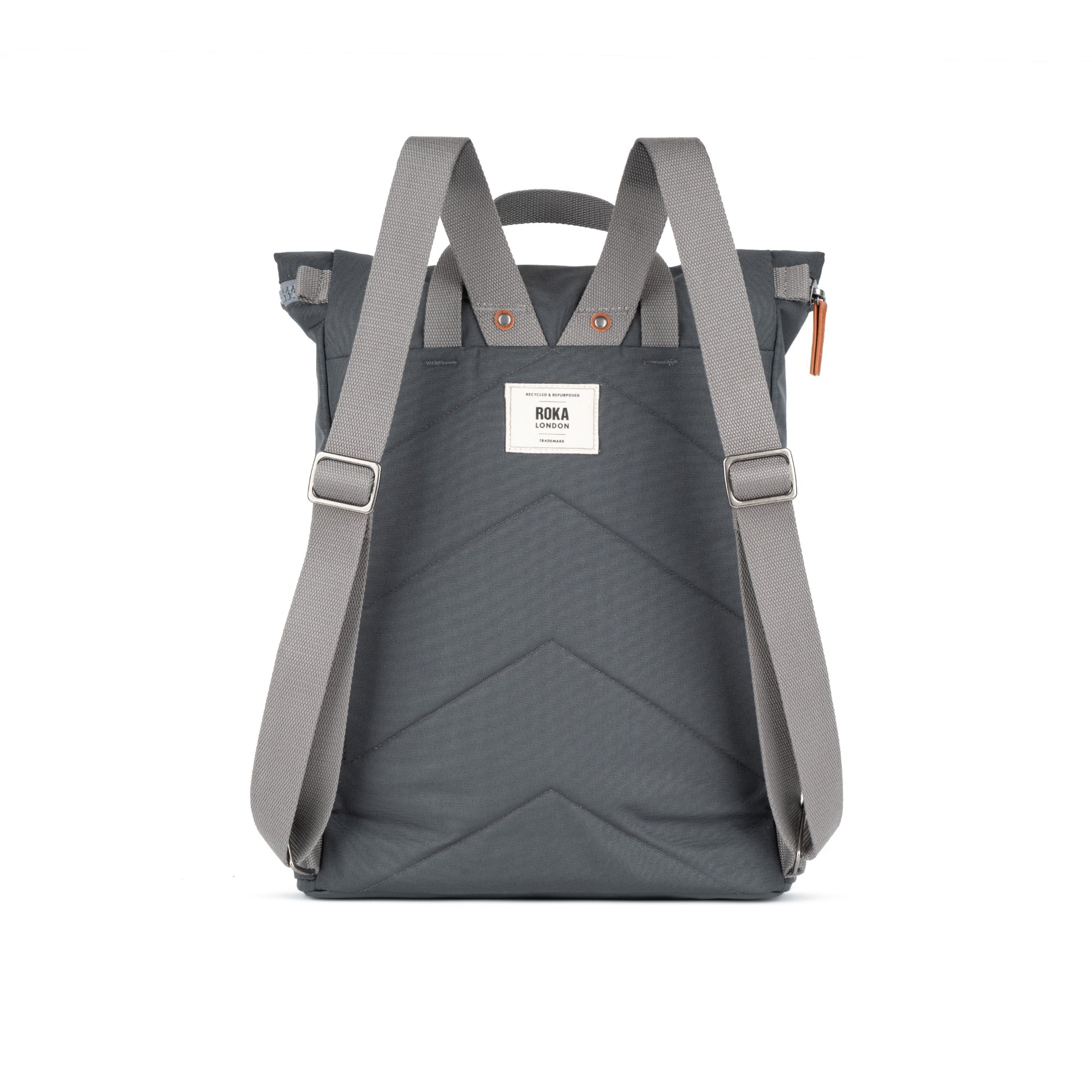 ROKA Finchley A Faded Black Large Recycled Canvas Bag
