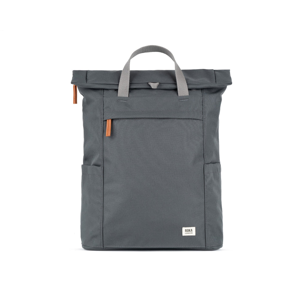 ROKA Finchley A Faded Black Large Recycled Canvas Bag