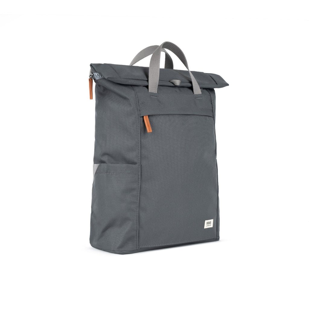 ROKA Finchley A Faded Black Large Recycled Canvas Bag