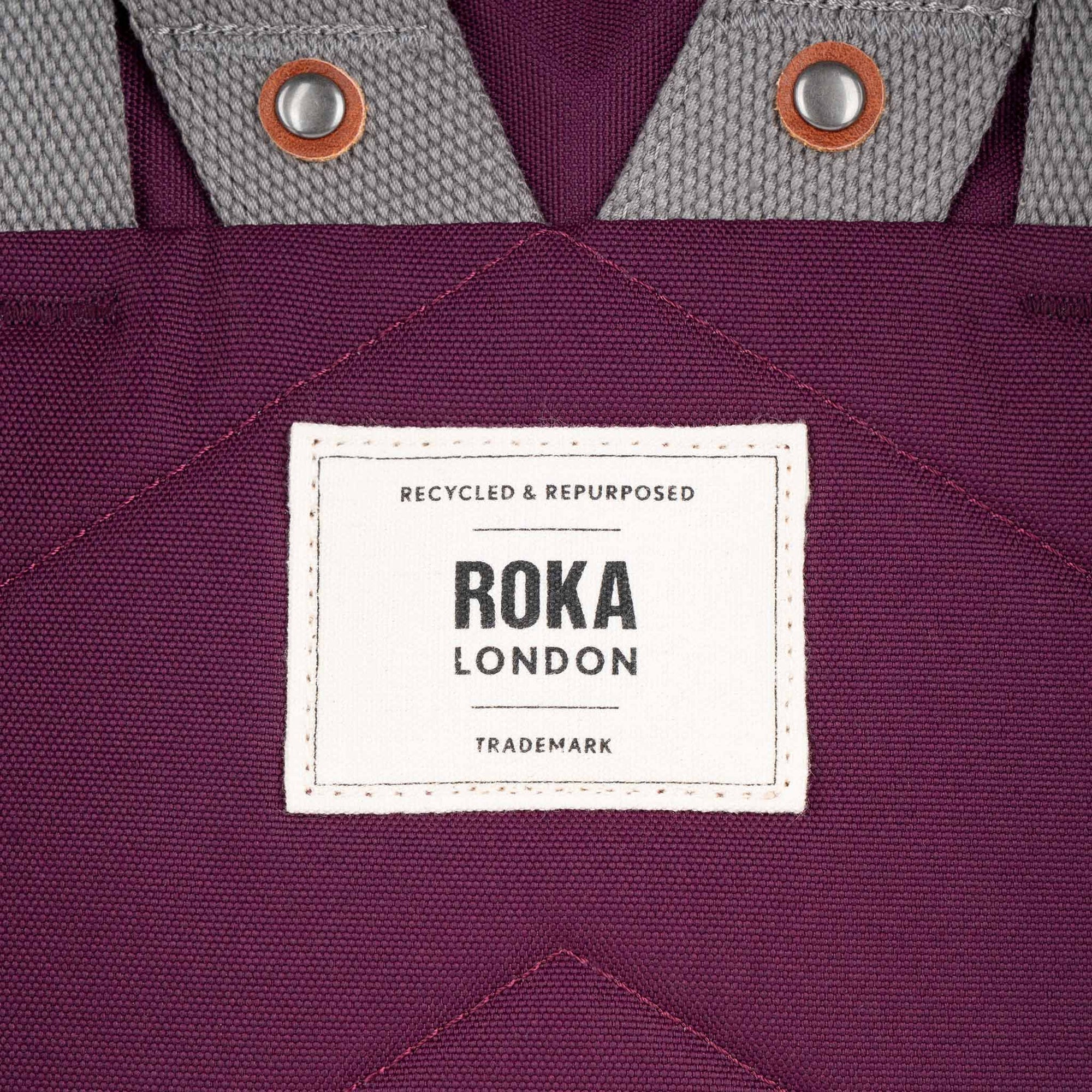ROKA Finchley A Cherry Lacquer Large Recycled Canvas Bag
