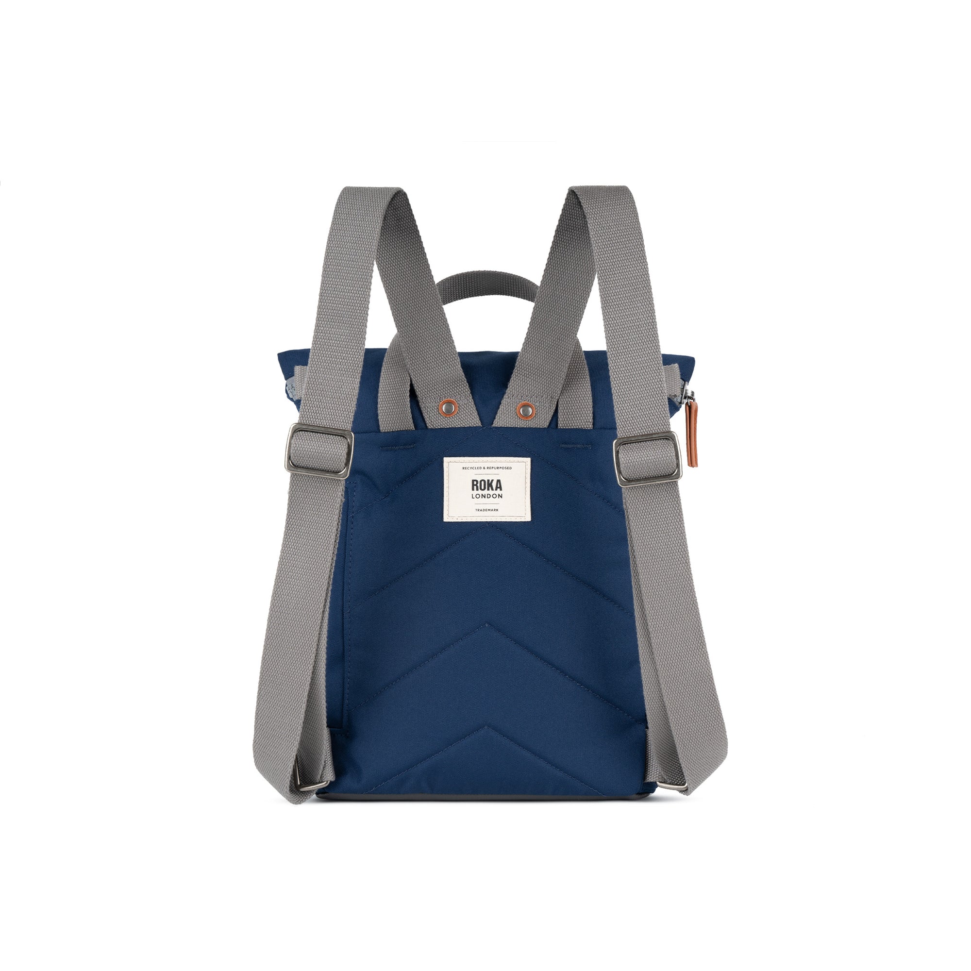 ROKA Finchley A Crisp Blue Small Recycled Canvas Bag