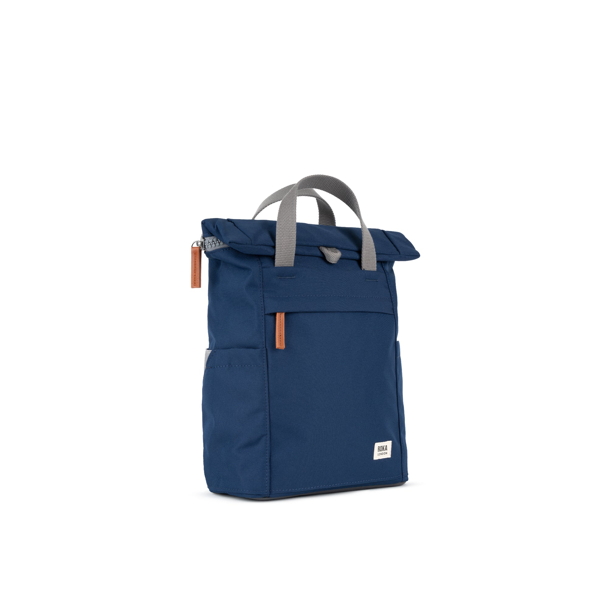 ROKA Finchley A Crisp Blue Small Recycled Canvas Bag