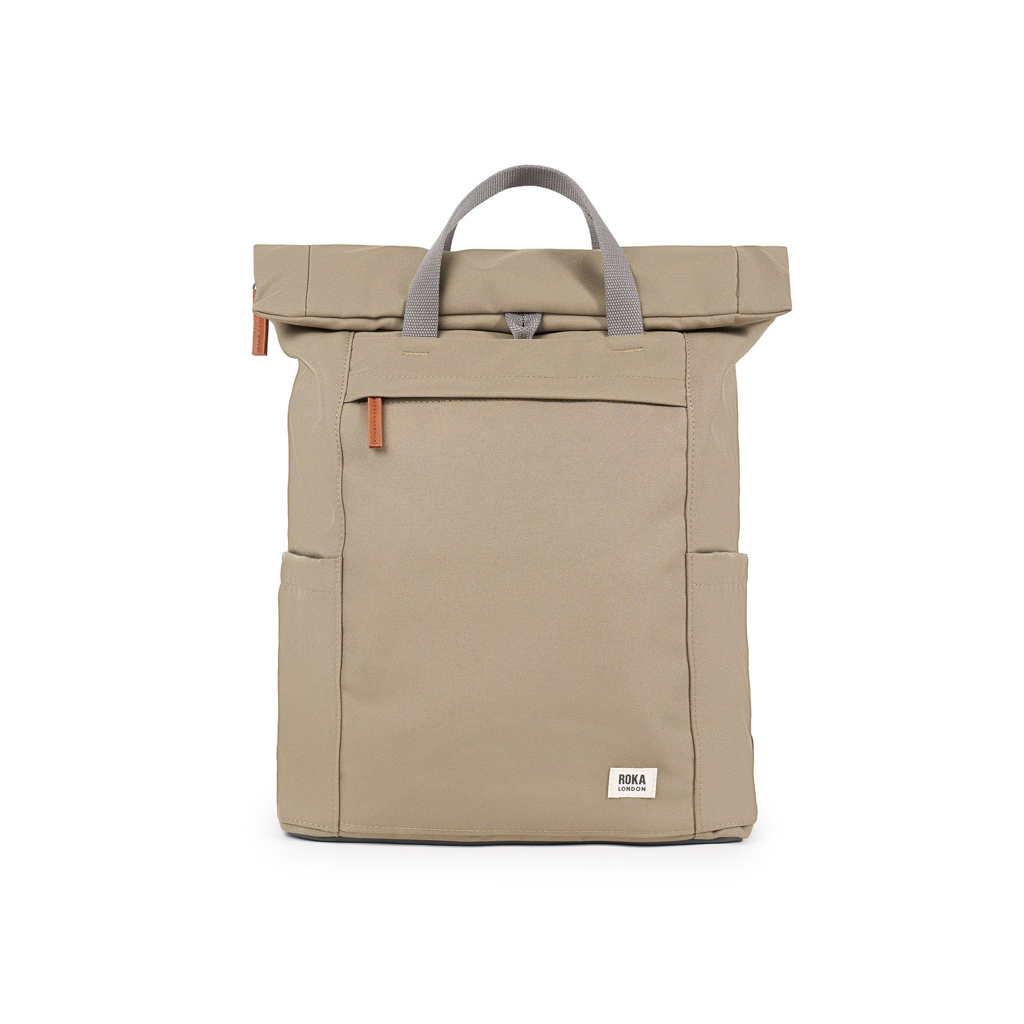 ROKA Finchley A Taupe Large Recycled Canvas Bag