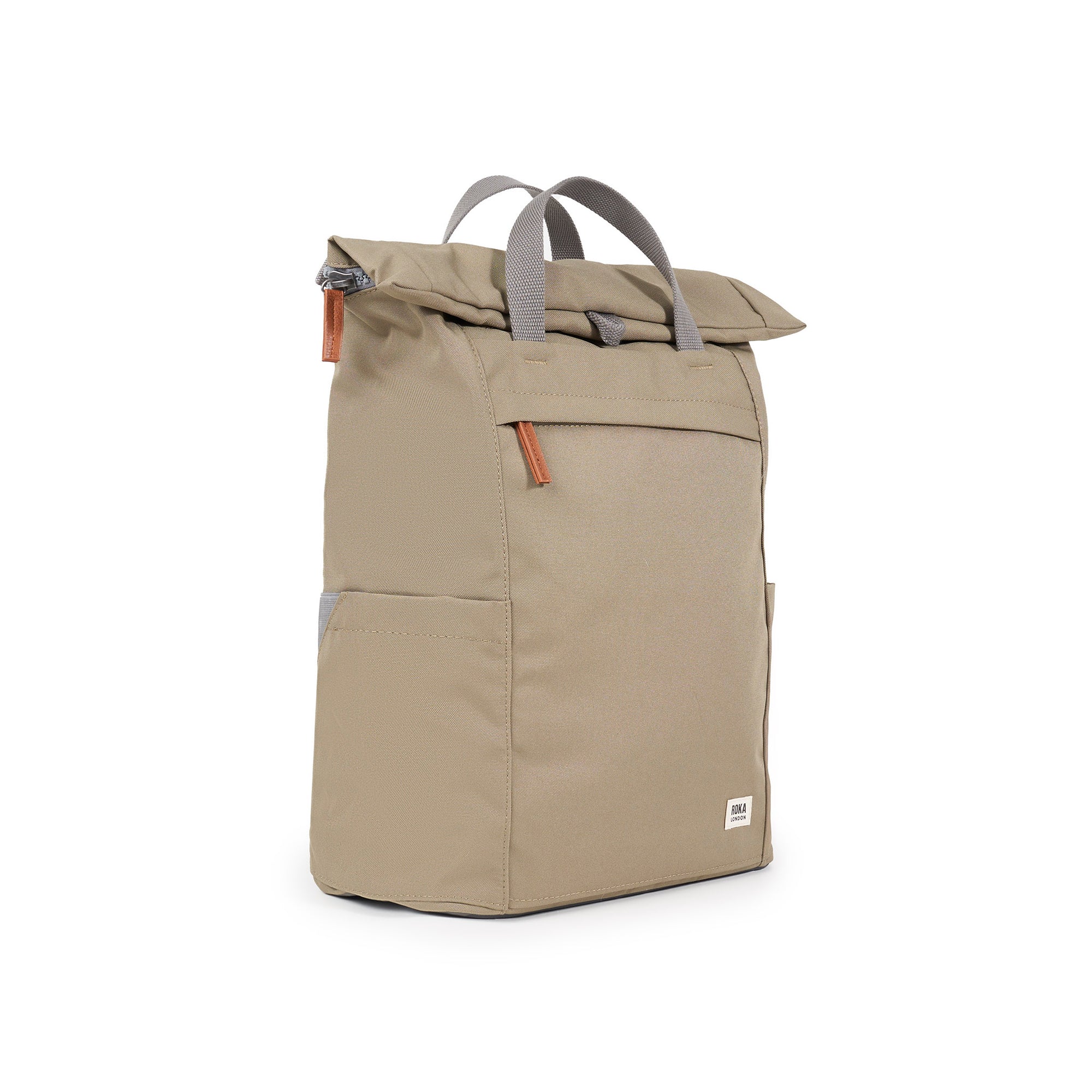 ROKA Finchley A Taupe Large Recycled Canvas Bag