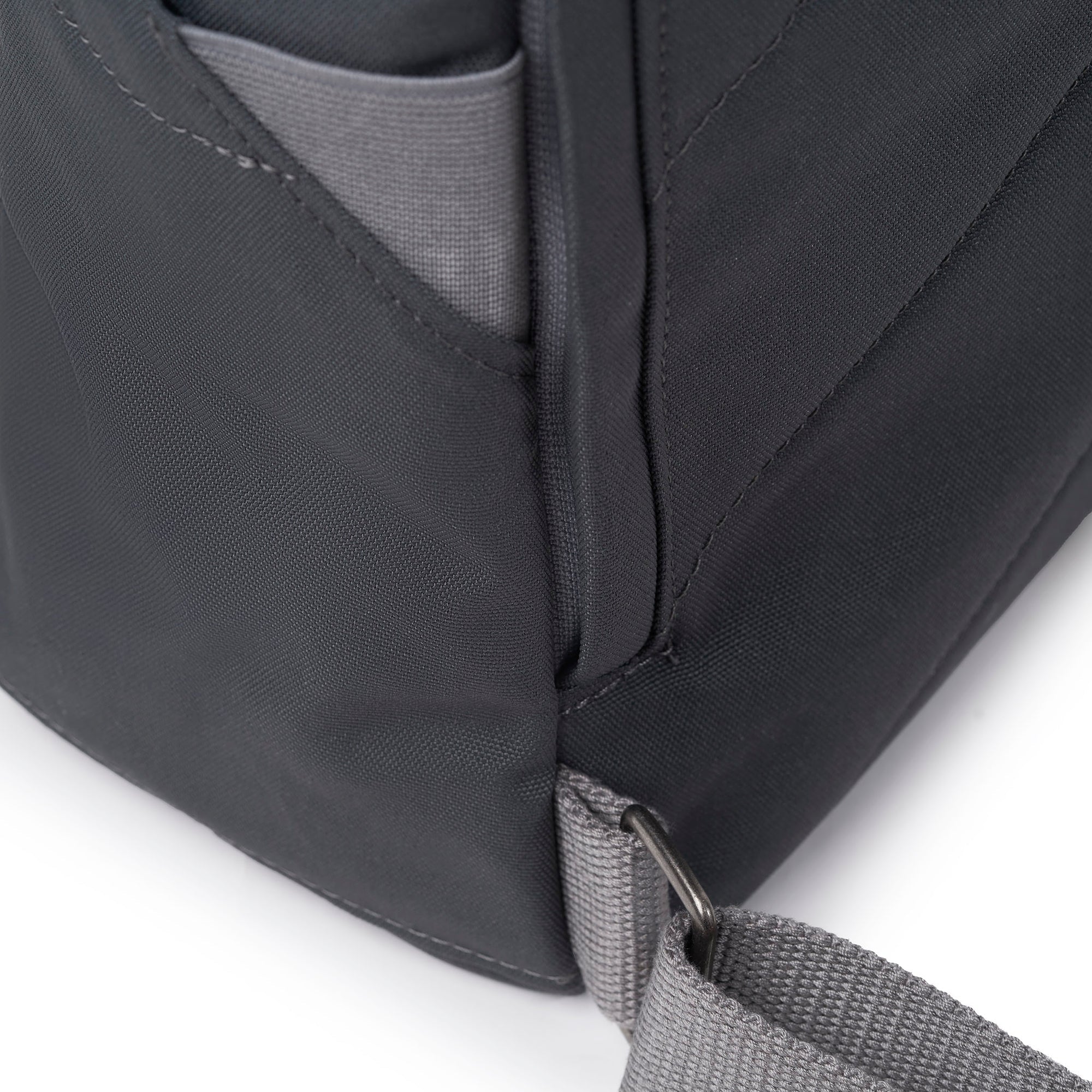 ROKA Finchley A Faded Black Small Recycled Canvas Bag