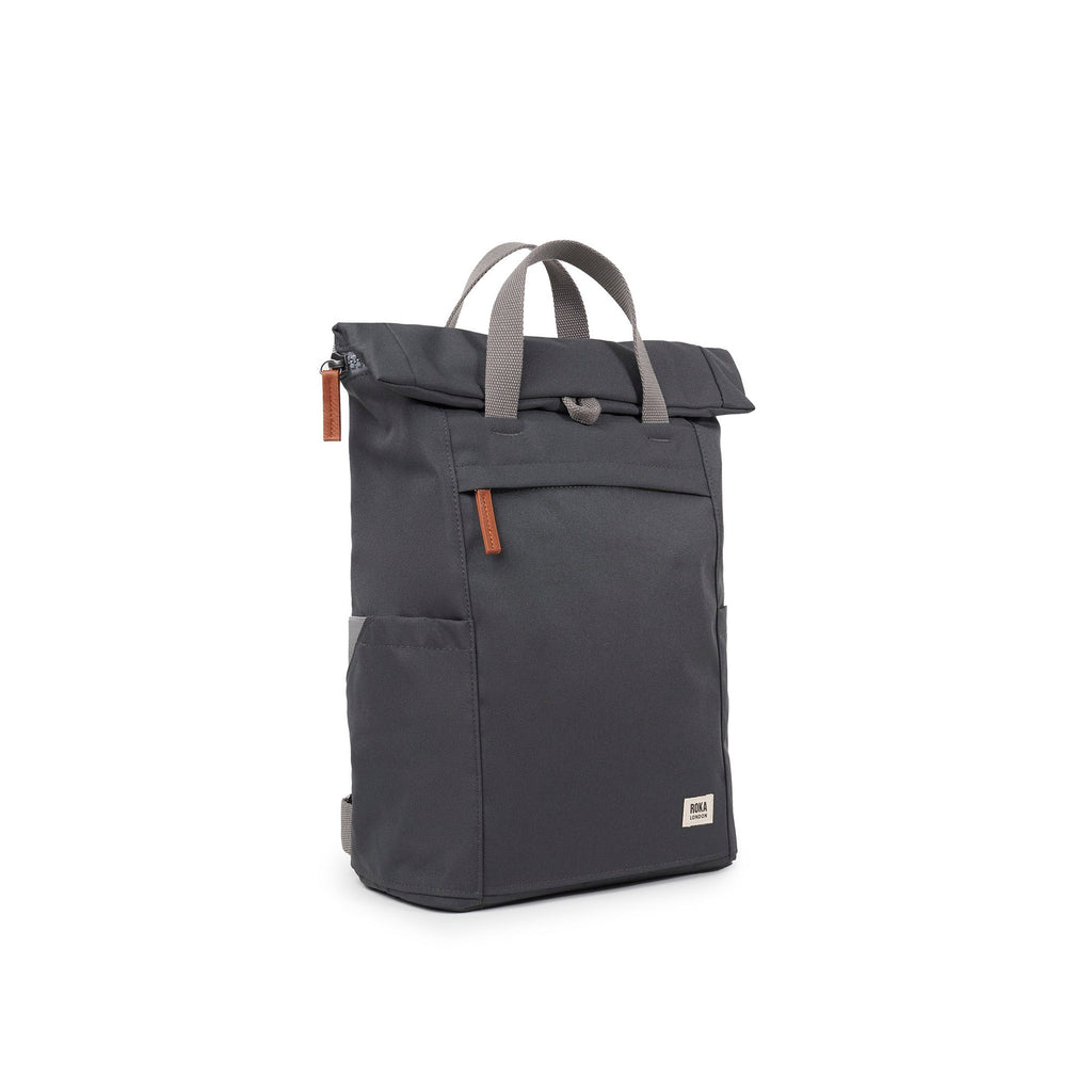 ROKA Finchley A Faded Black Medium Recycled Canvas Bag