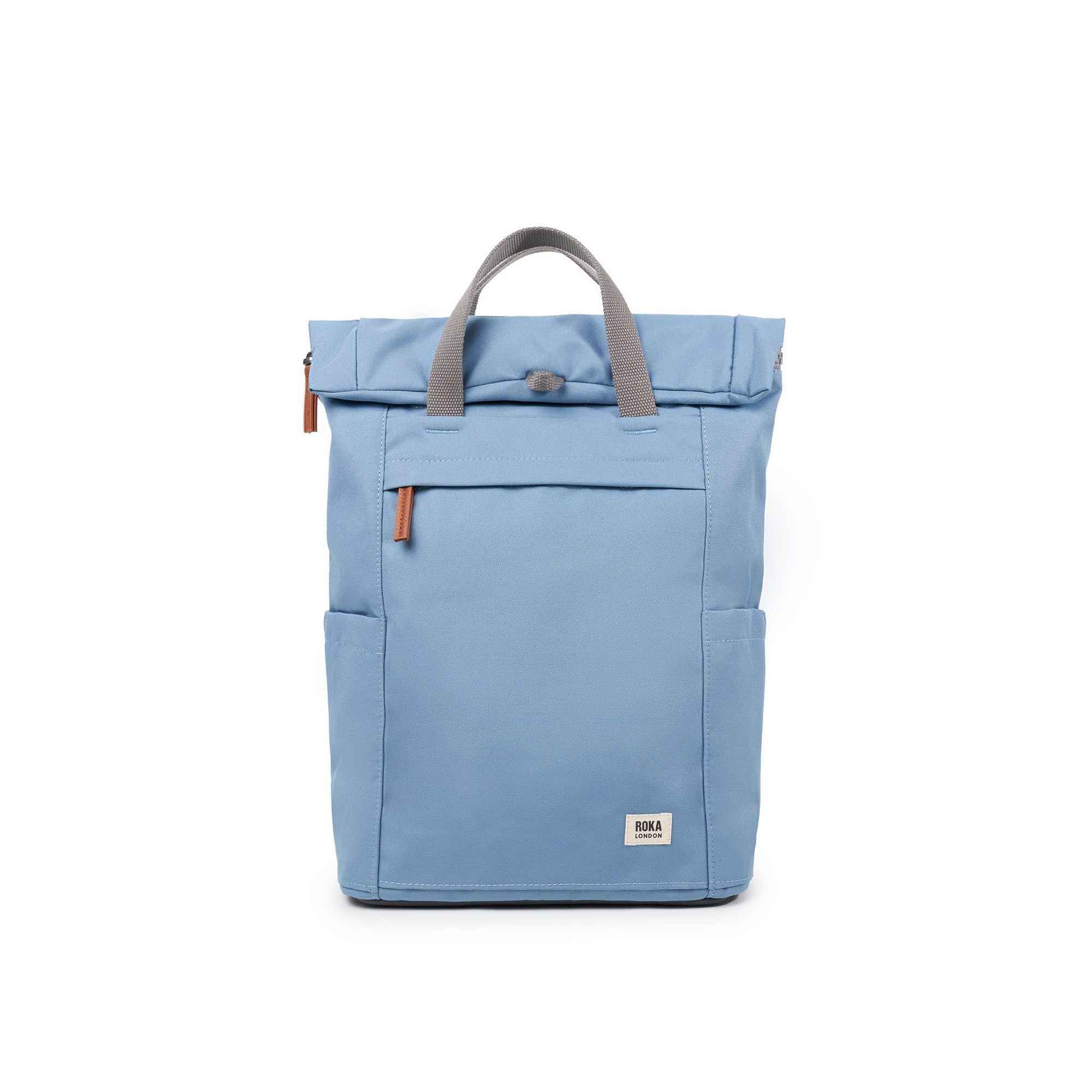 ROKA Finchley A Retro Blue Medium Recycled Canvas Bag