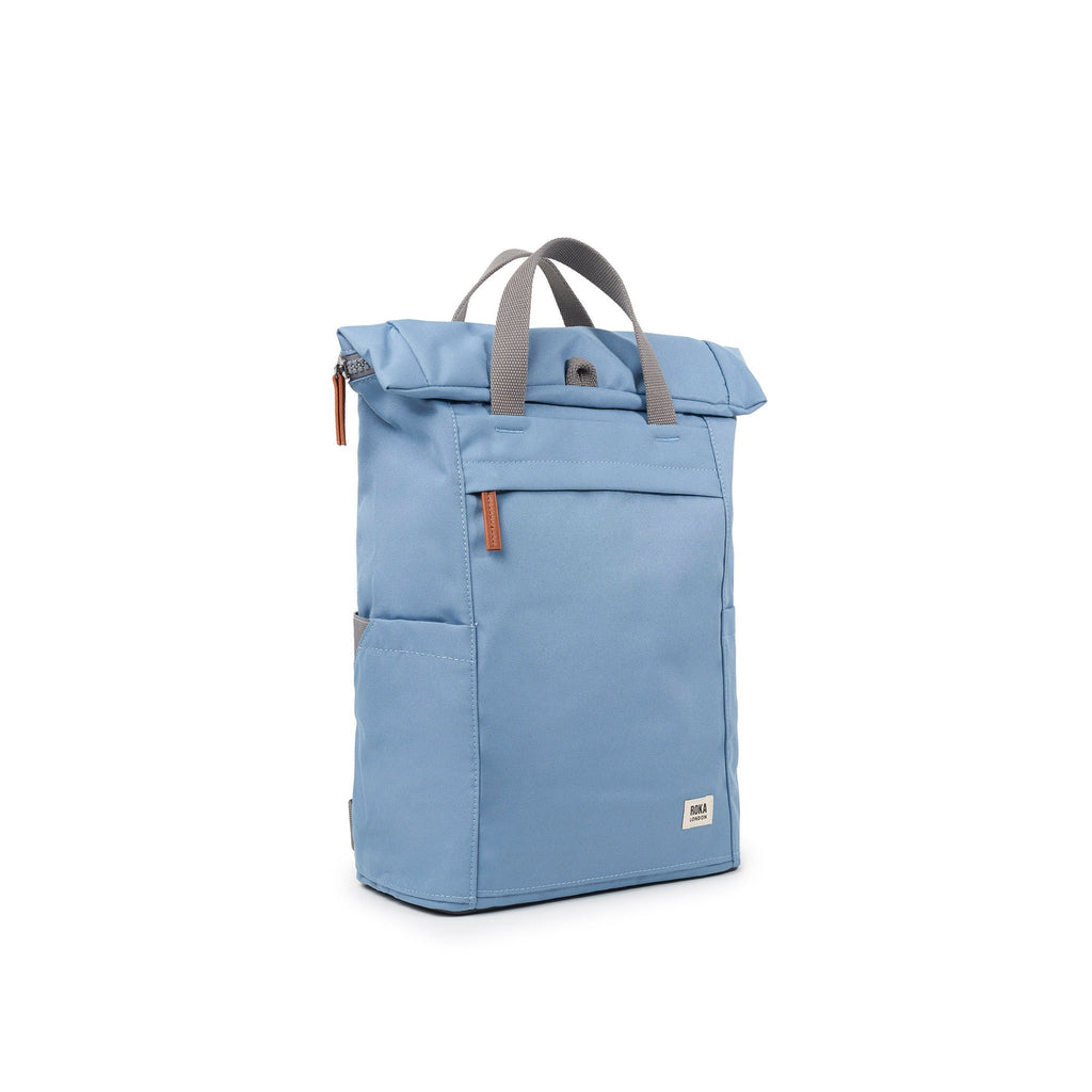 ROKA Finchley A Retro Blue Medium Recycled Canvas Bag
