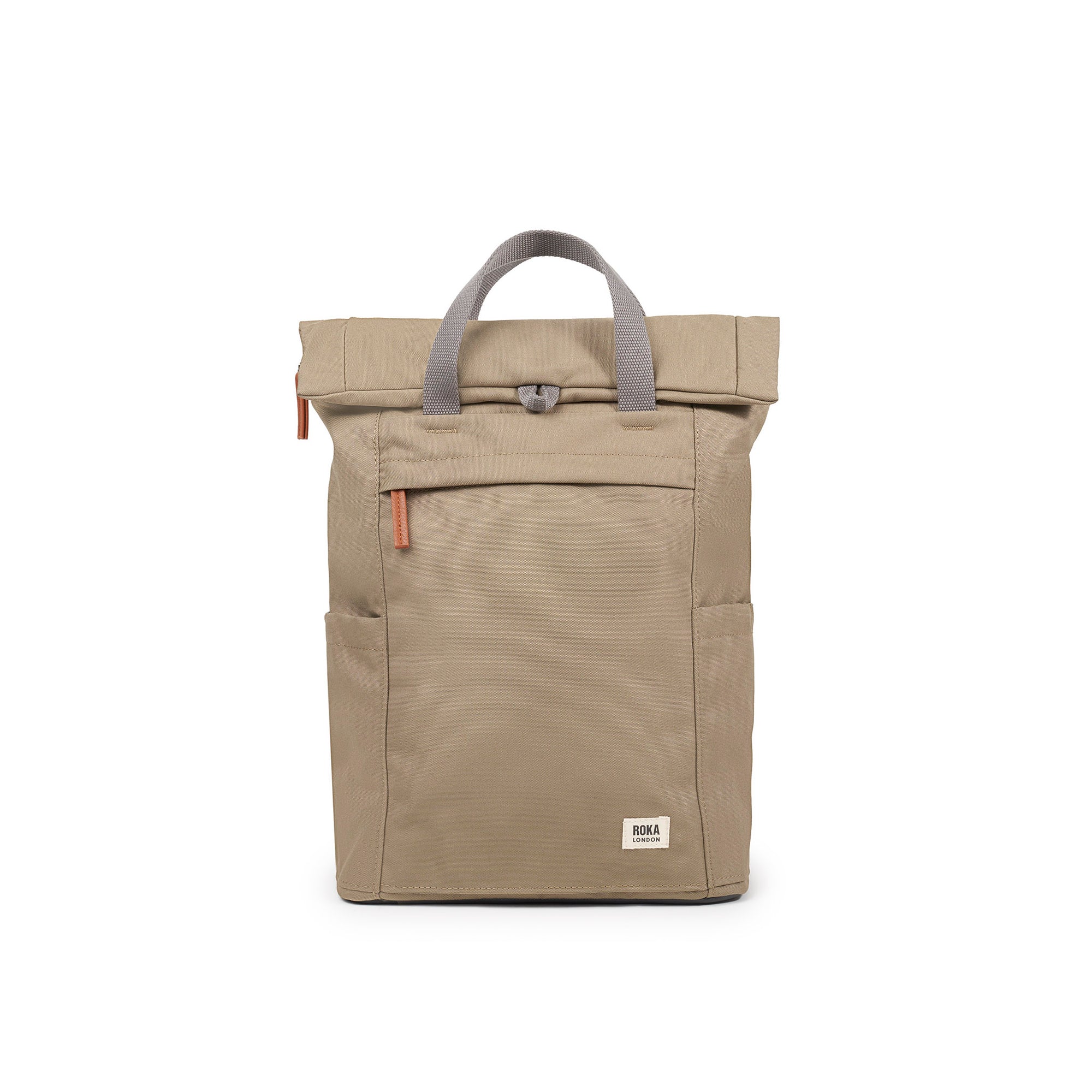 ROKA Finchley A Taupe Medium Recycled Canvas Bag