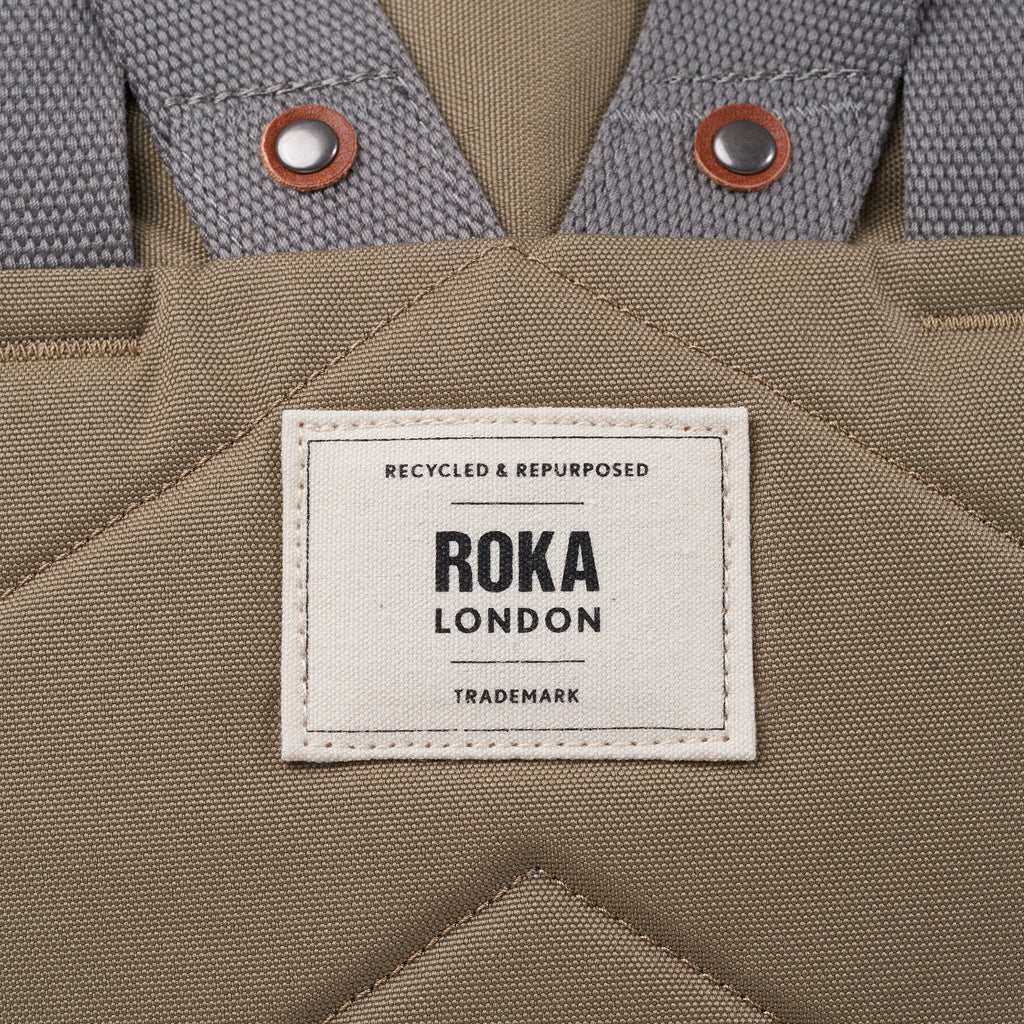 ROKA Finchley A Taupe Medium Recycled Canvas Bag