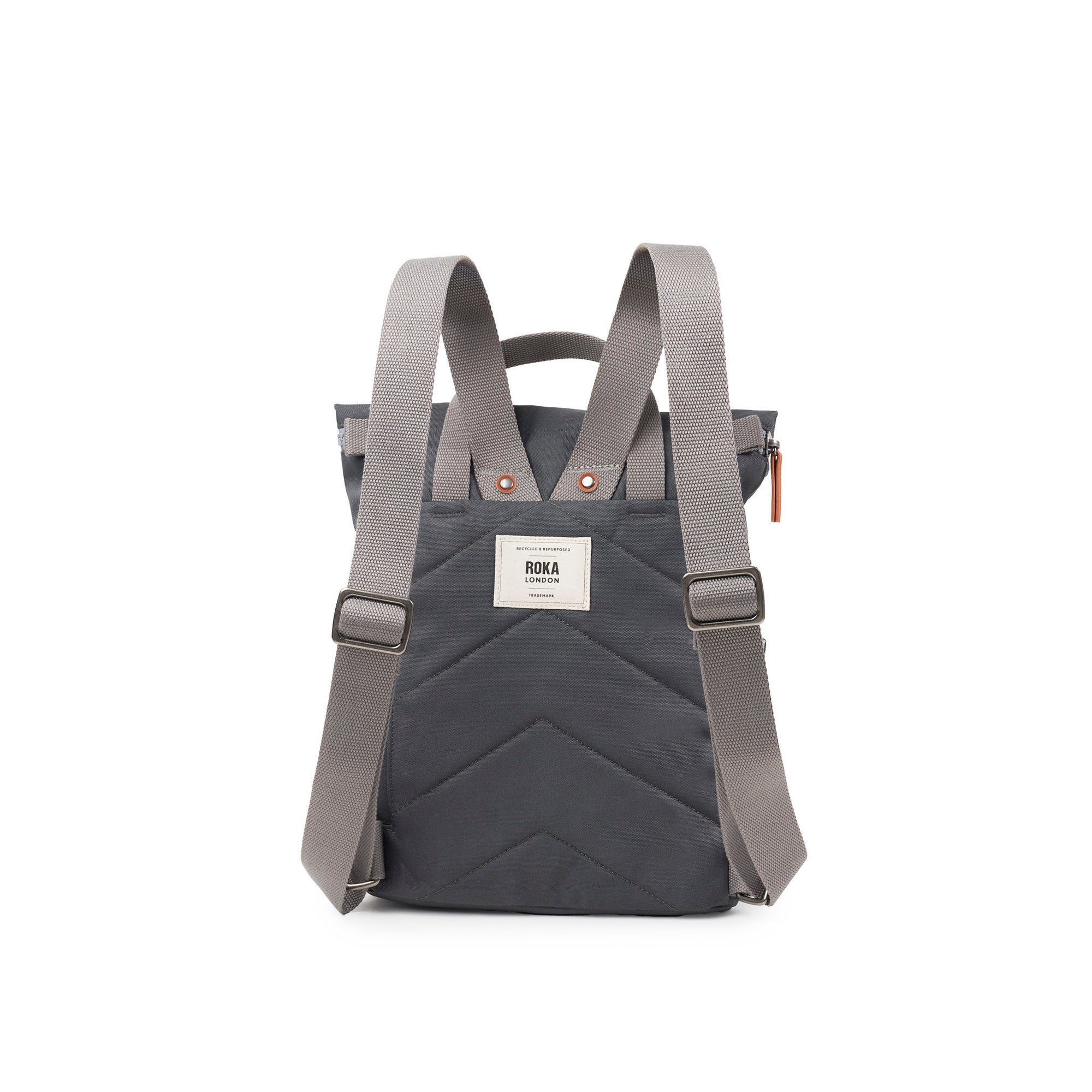 ROKA Finchley A Faded Black Small Recycled Canvas Bag
