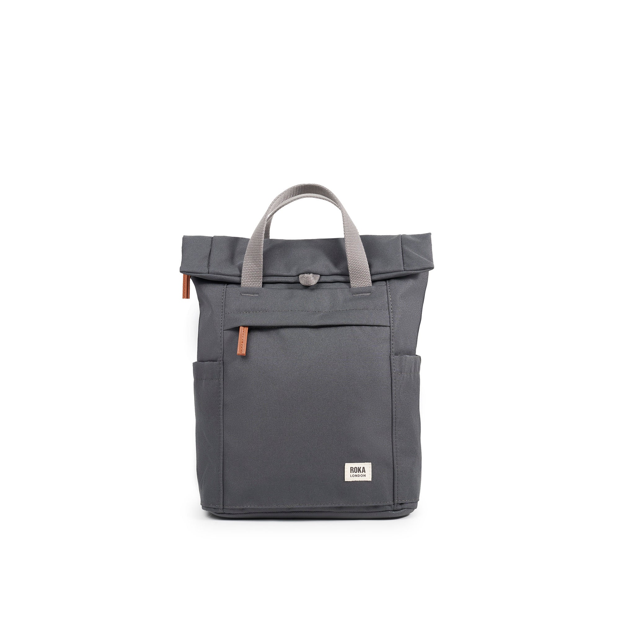 ROKA Finchley A Faded Black Small Recycled Canvas Bag
