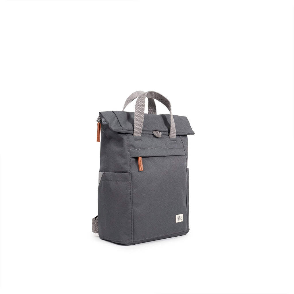 ROKA Finchley A Faded Black Small Recycled Canvas Bag