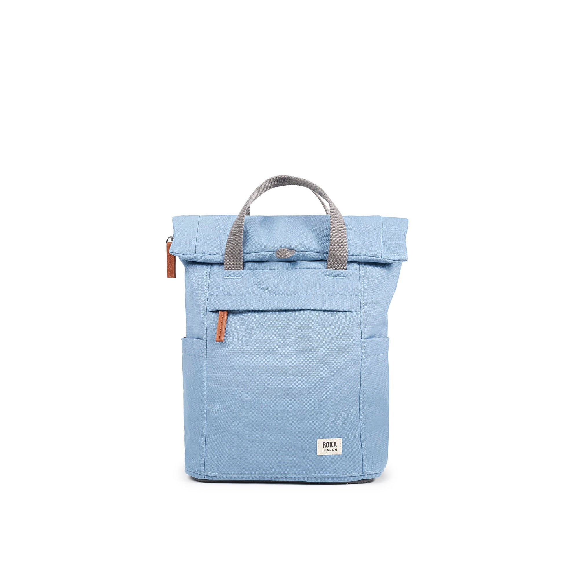 ROKA Finchley A Retro Blue Small Recycled Canvas Bag