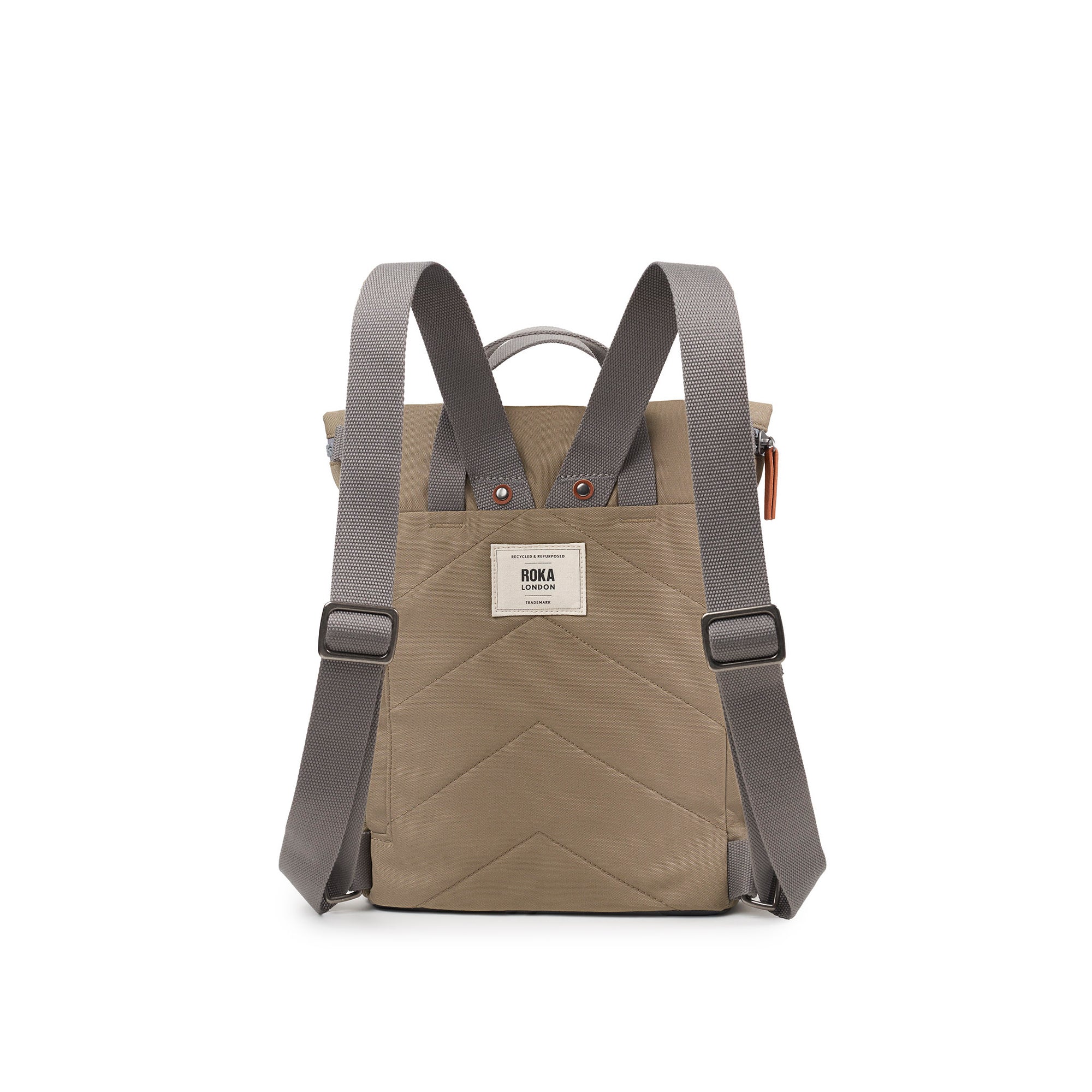 ROKA Finchley A Taupe Small Recycled Canvas Bag