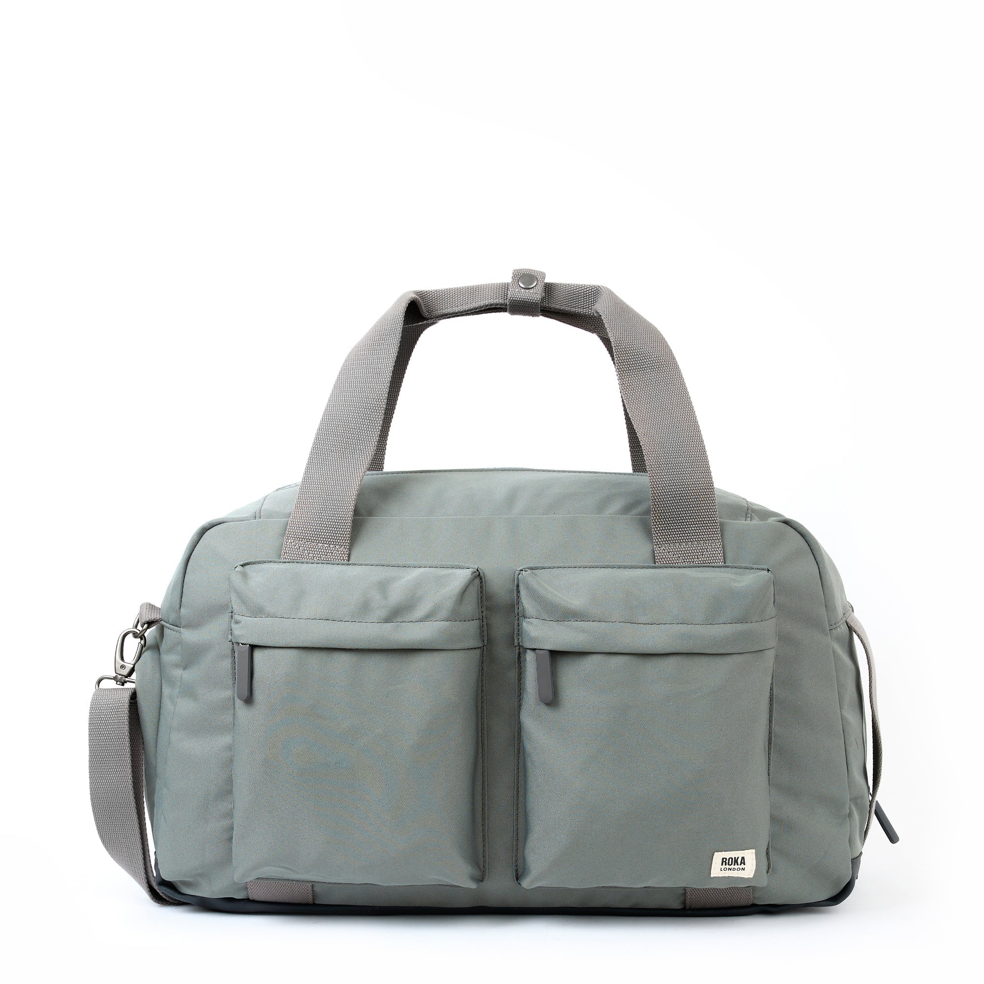 ROKA Gatwick Large Recycled Canvas Bag | Pewter