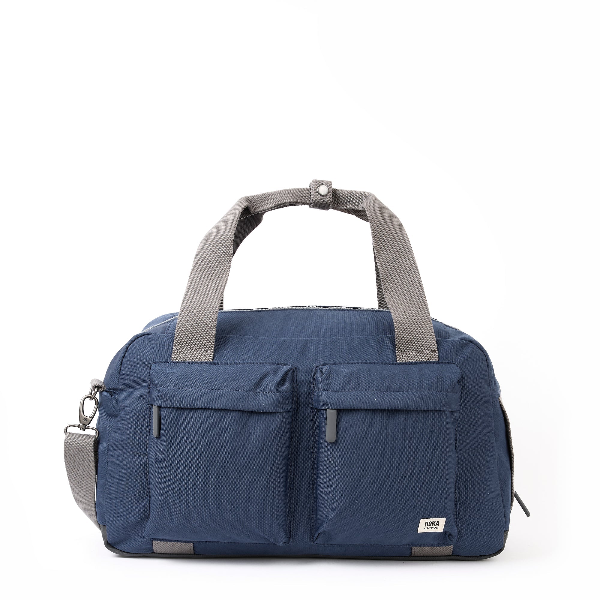ROKA Gatwick Medium Recycled Canvas Bag | Deep Blue