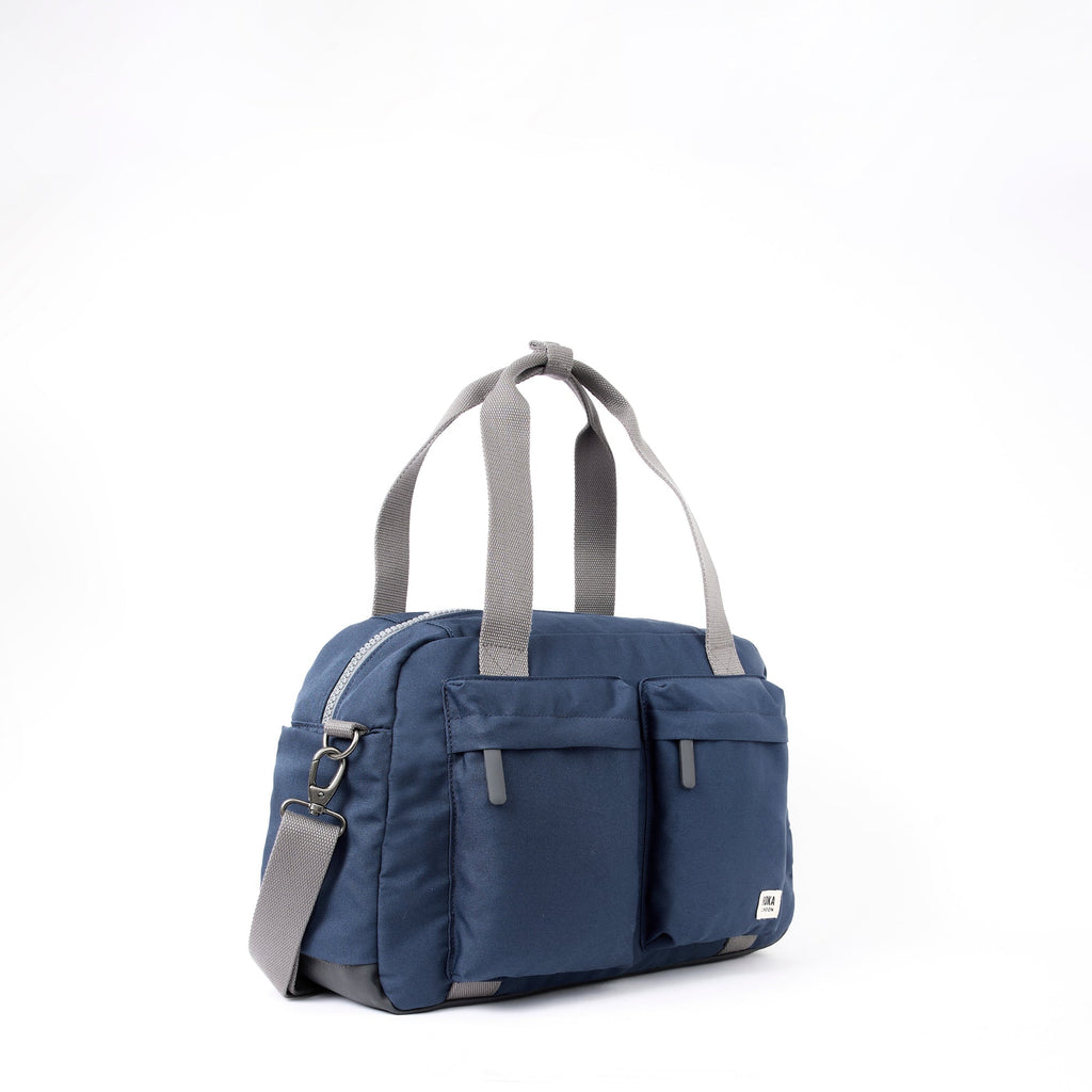 ROKA Gatwick Small Recycled Canvas Bag | Deep Blue