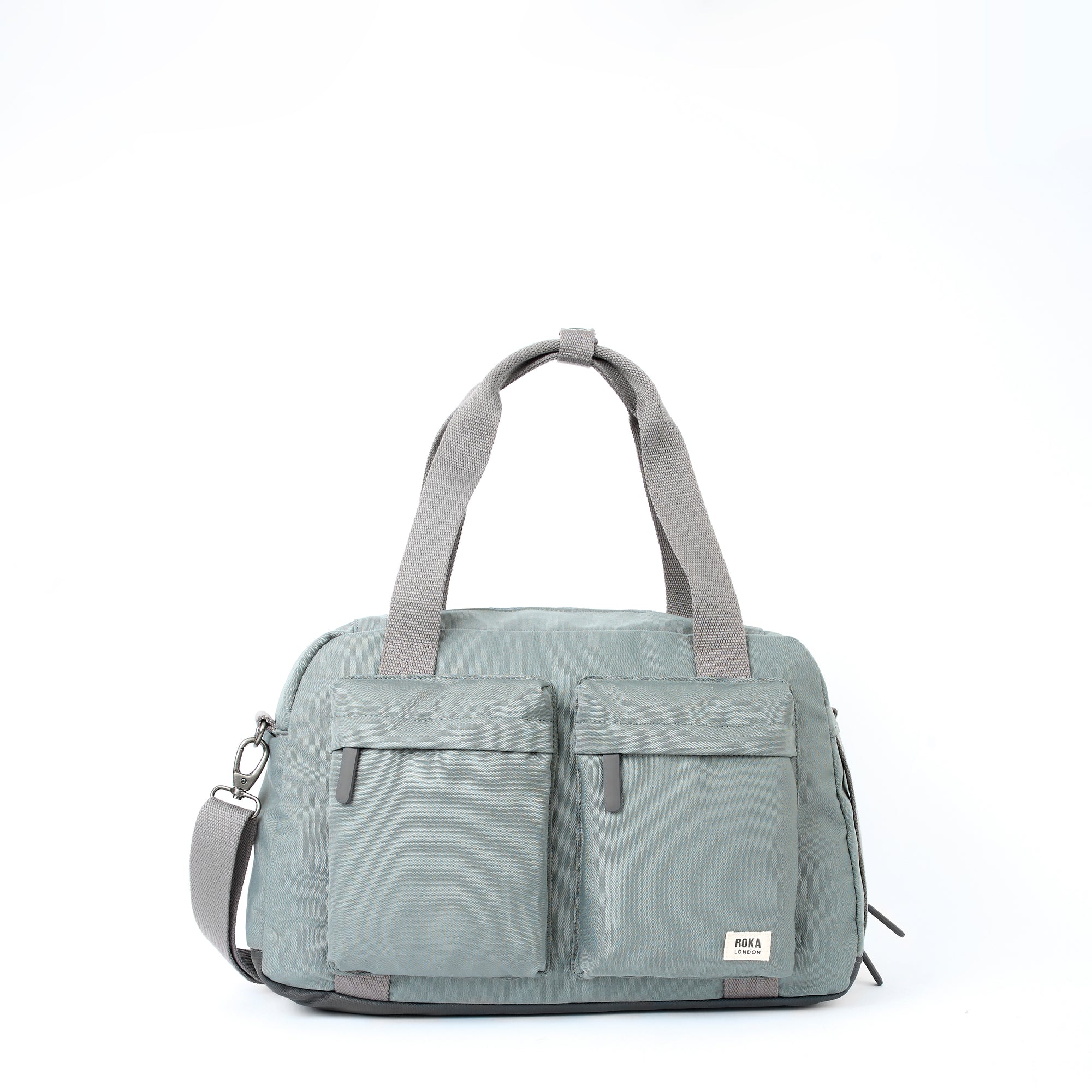 ROKA Gatwick Small Recycled Canvas Bag | Pewter