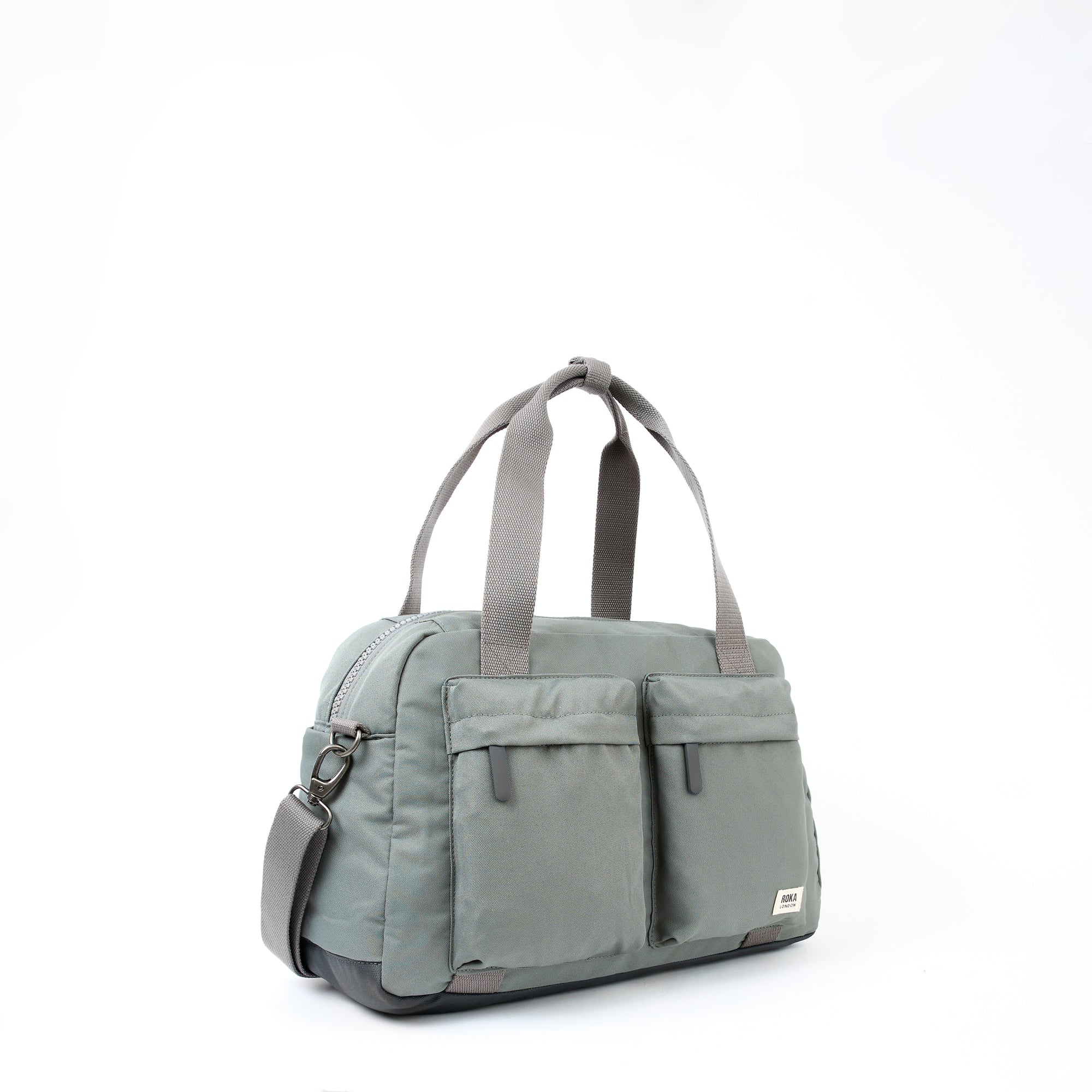 ROKA Gatwick Small Recycled Canvas Bag | Pewter