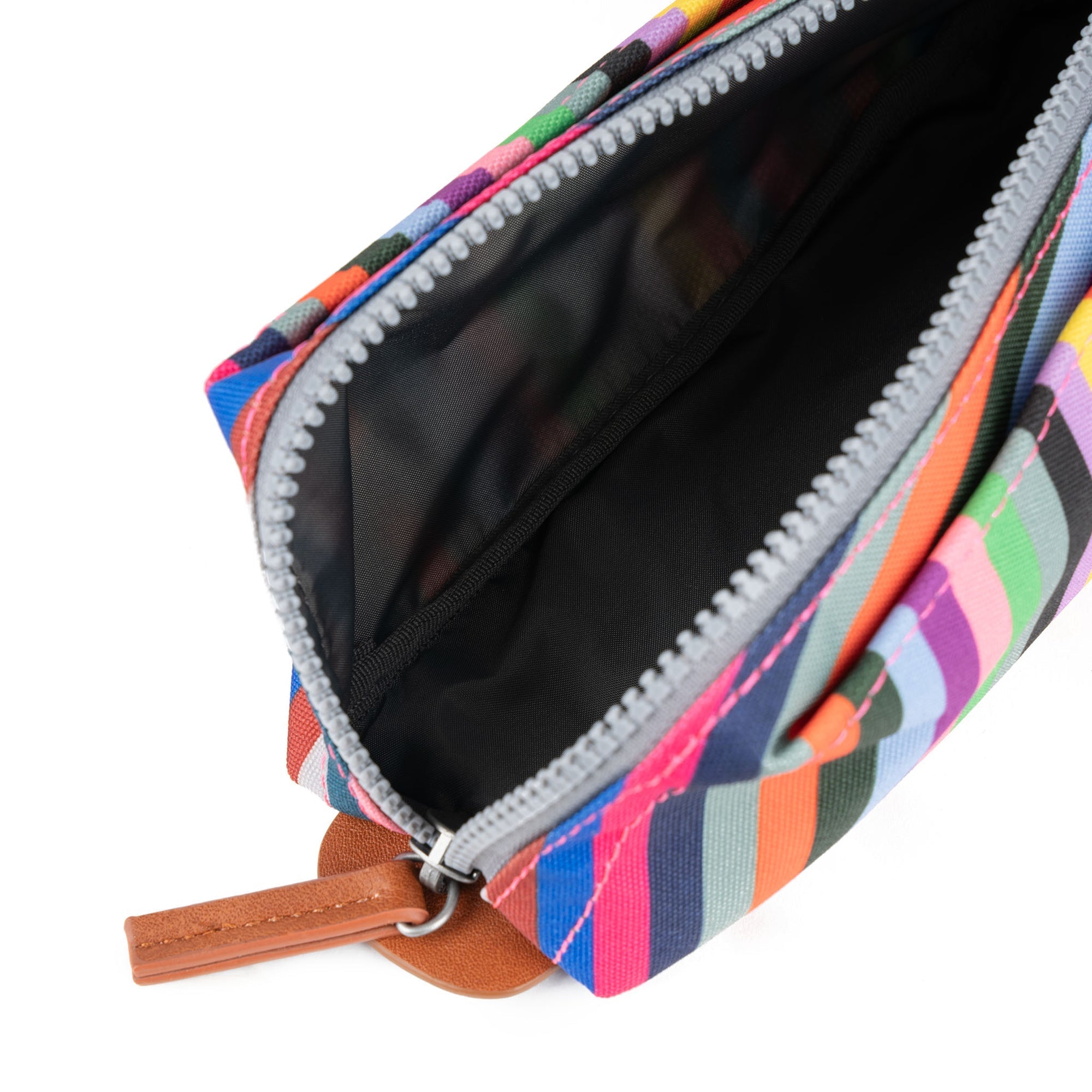 ROKA Pimlico Multi Stripe Small Recycled Canvas Pouch